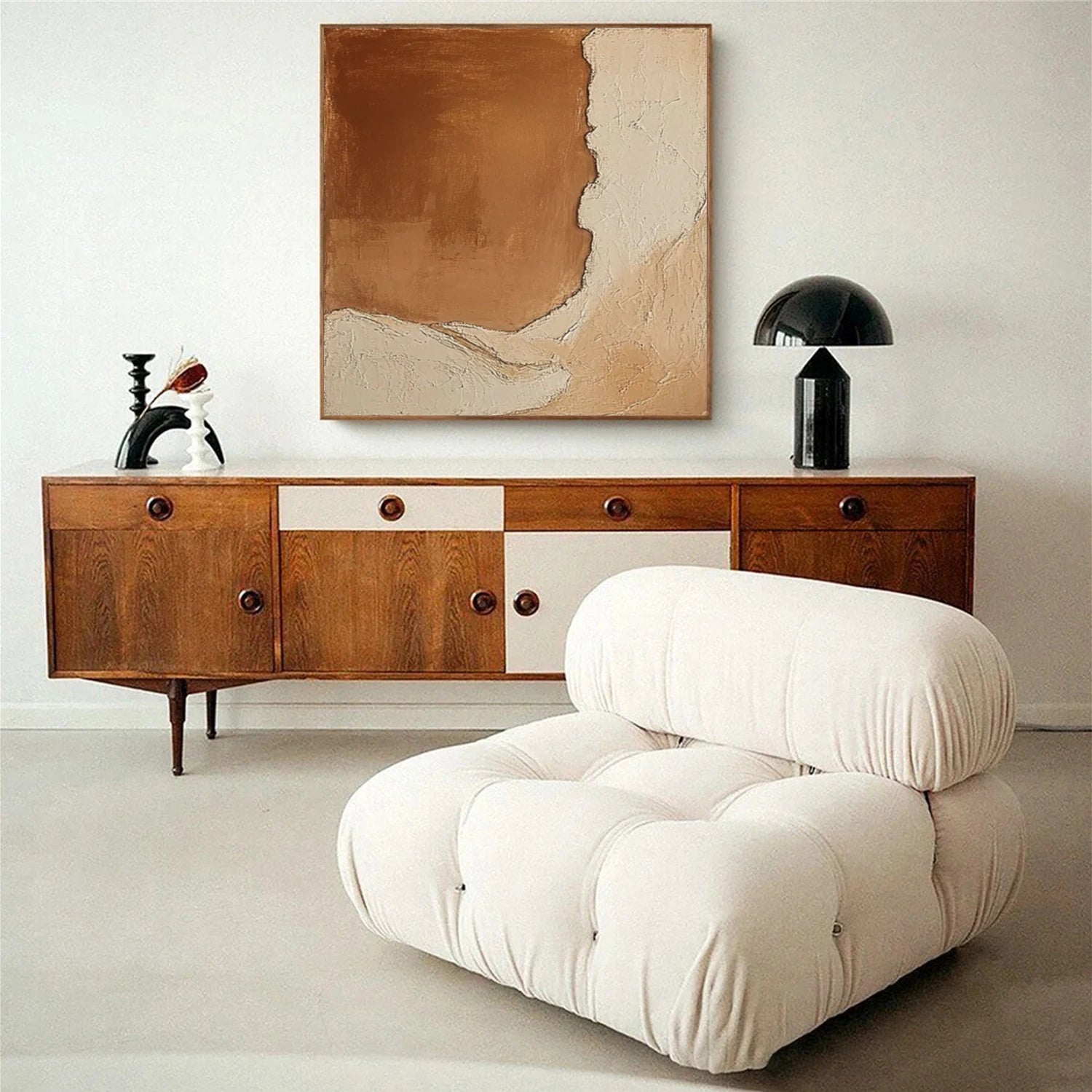 Beige and Brown Textured Minimalist Wall Art #WT217