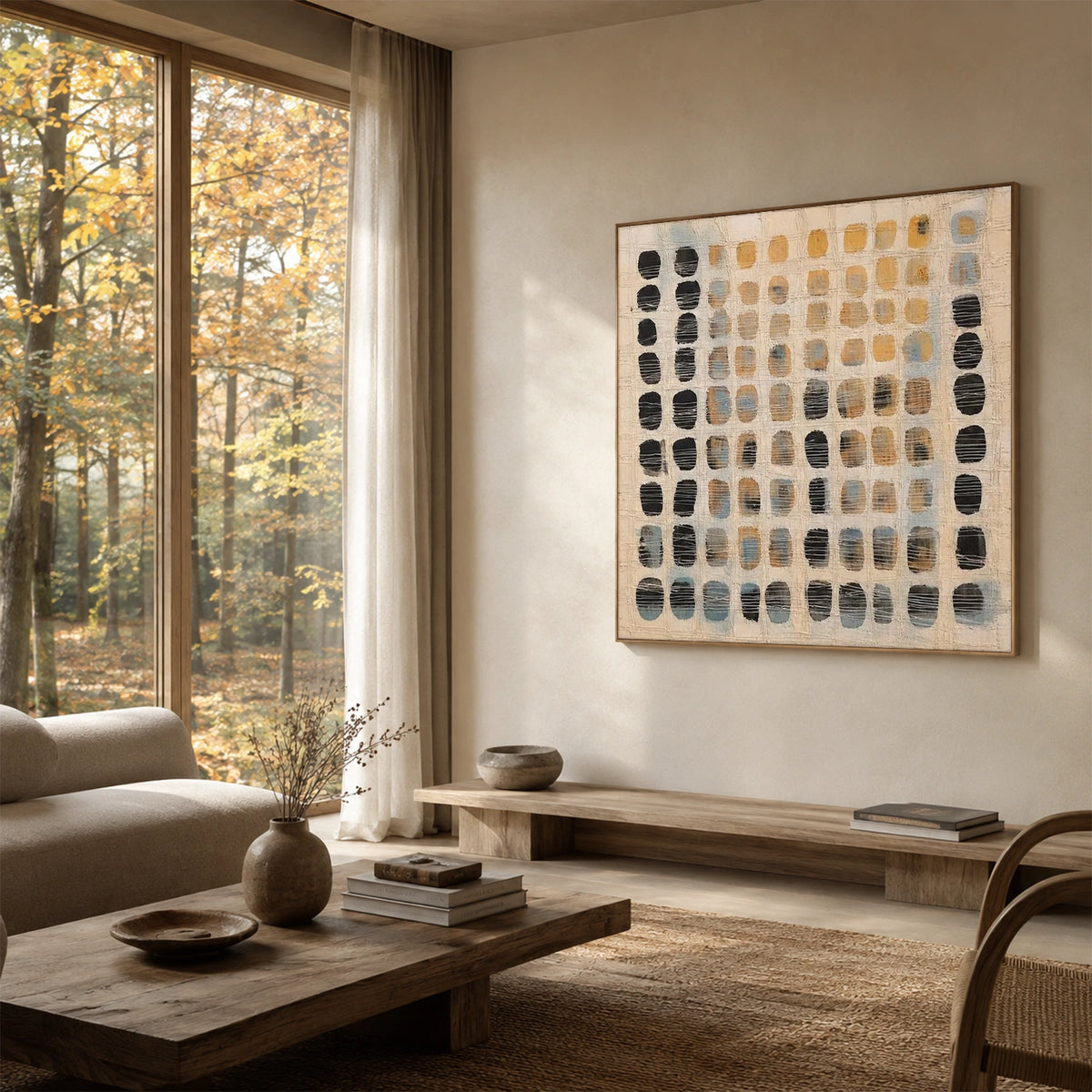 Wabi Sabi Abstract Canvas Art #WA278