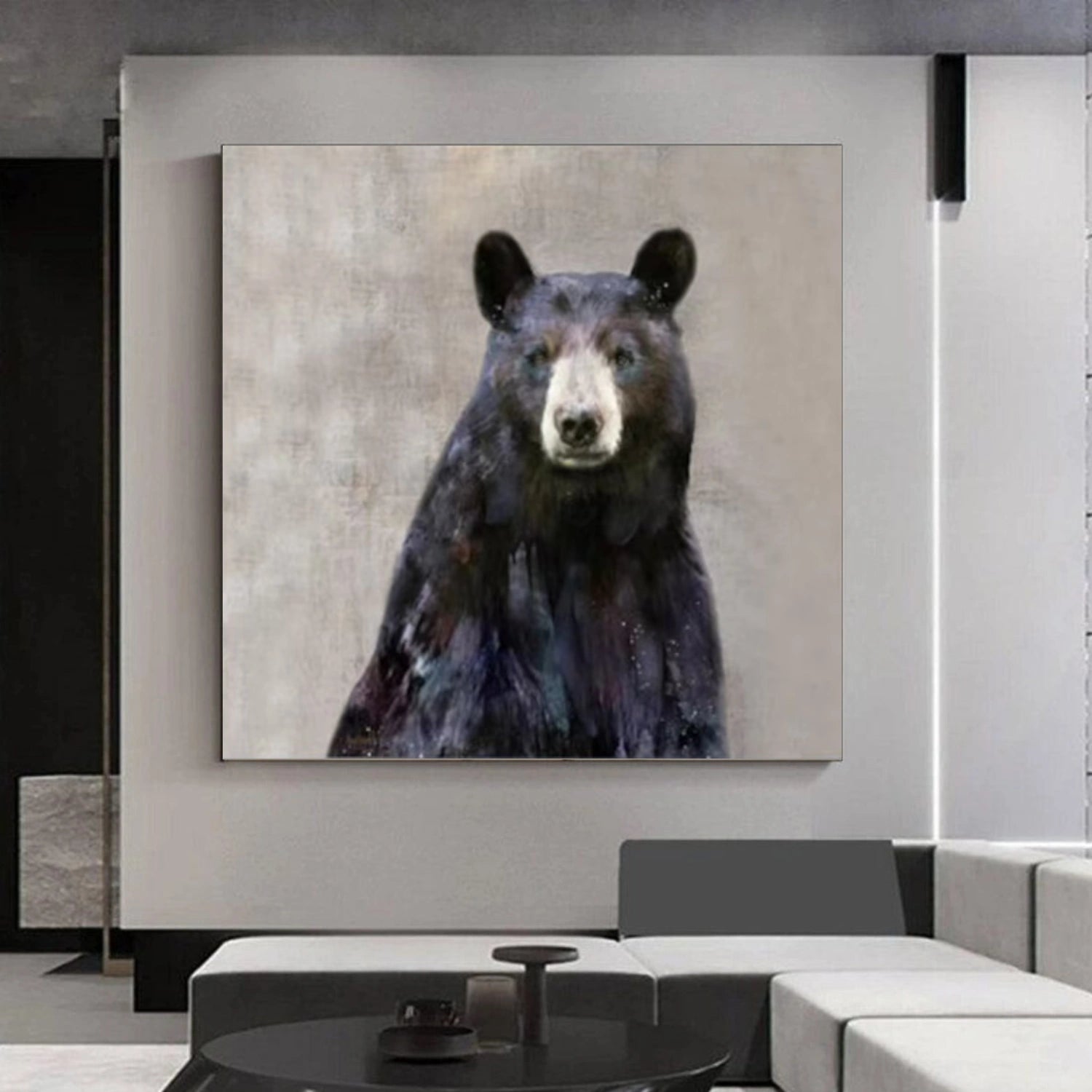 Abstract Animal Art Bear Wall Art #AT051
