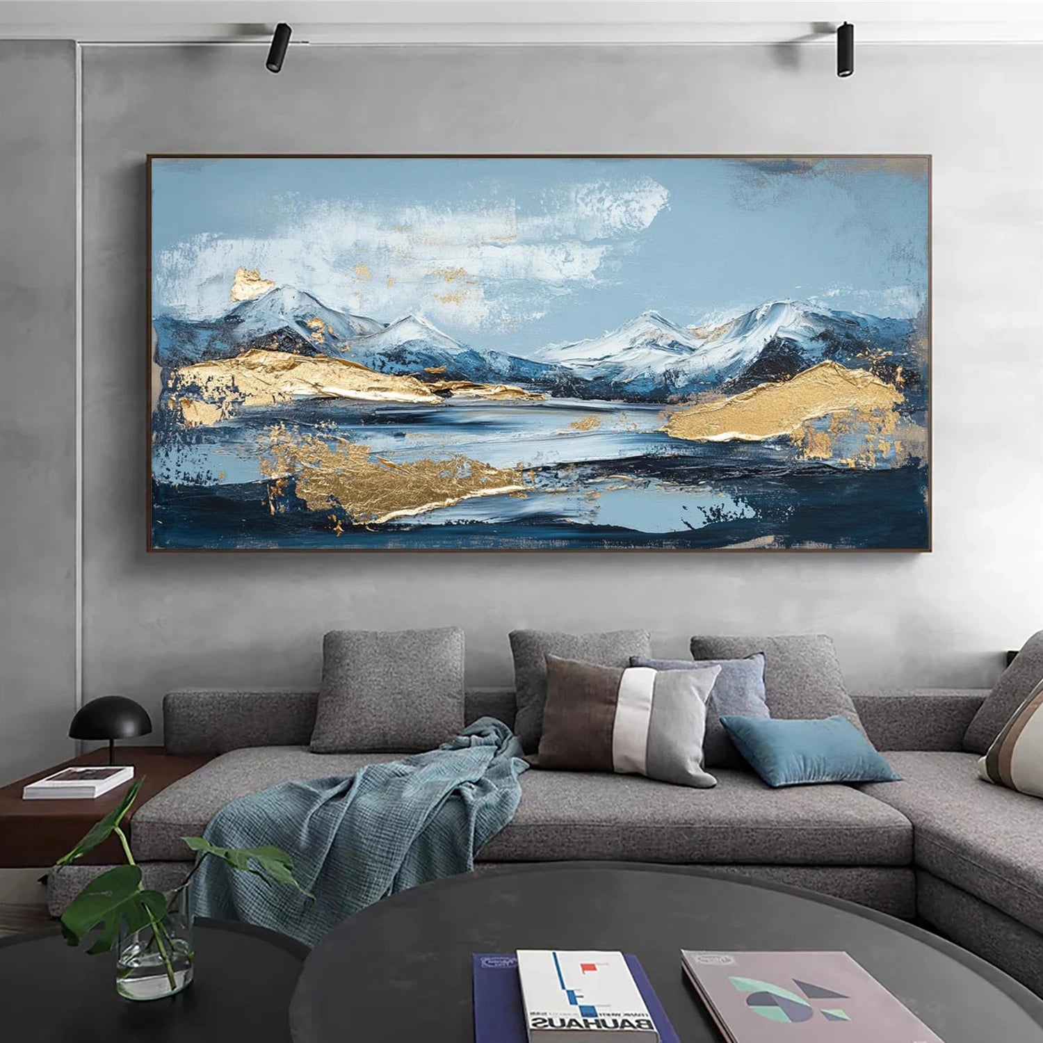 Abstract Mountain Textured Canvas Art #WT255