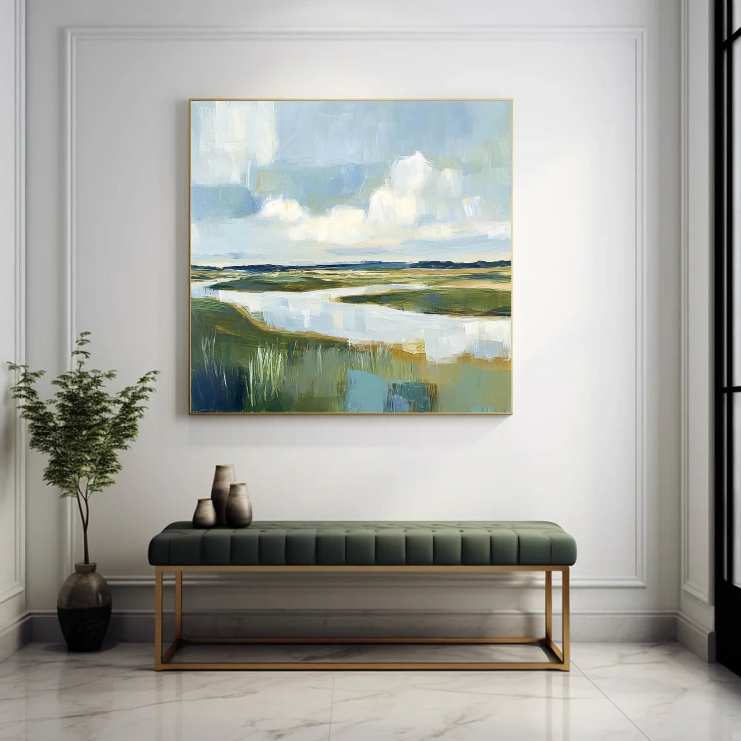 Sky And Ocean Abstract Wall Art #SO366