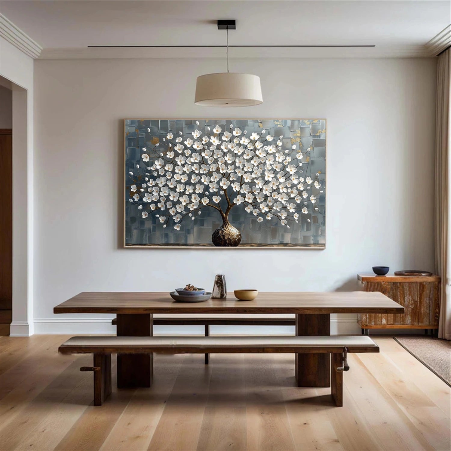 Tree And Flower Abstract Wall Art #TF205
