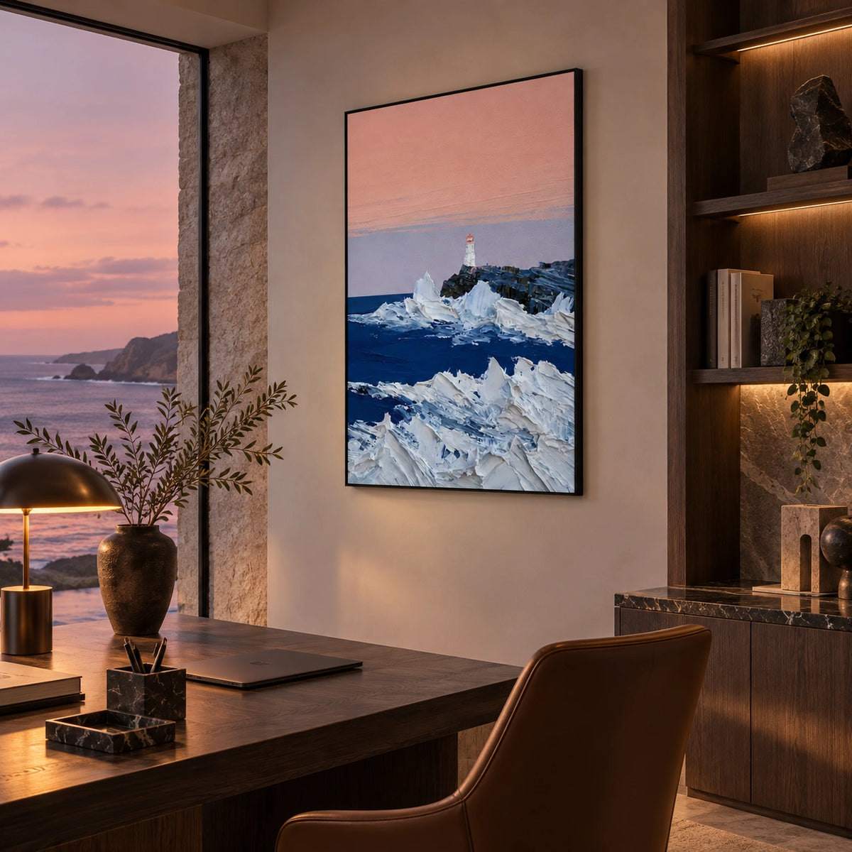 Sky And Ocean Abstract Wall Art #SO454
