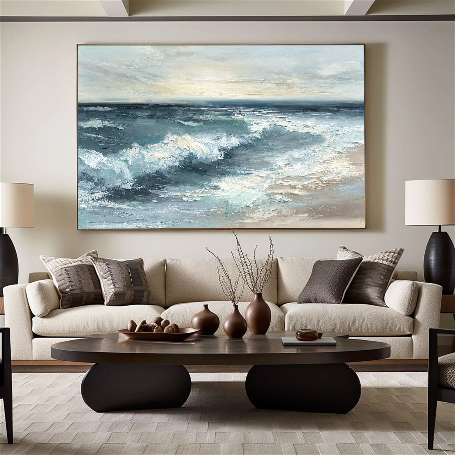 Sky And Ocean Abstract Wall Art #SO328
