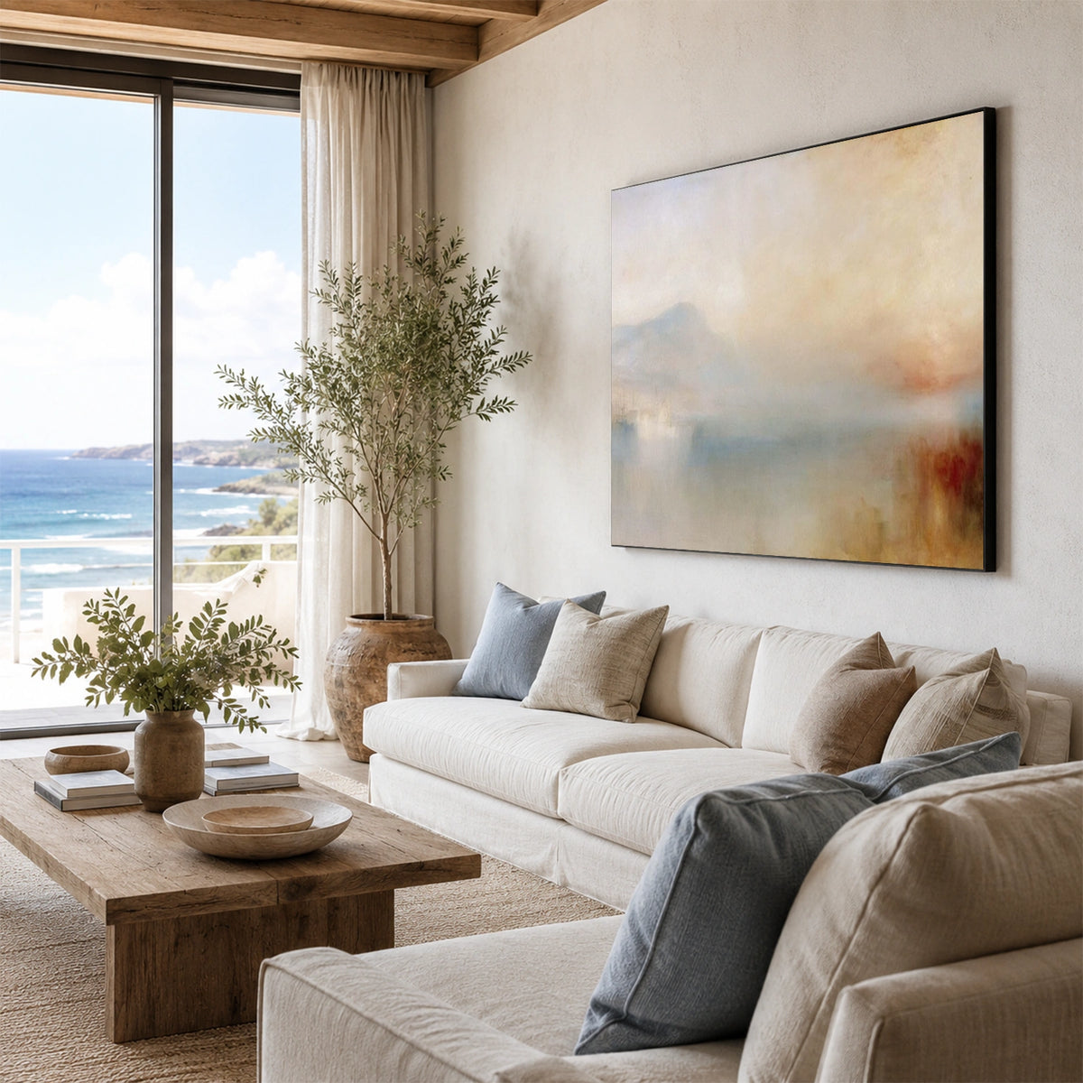 Sky And Ocean Abstract Wall Art #SO461