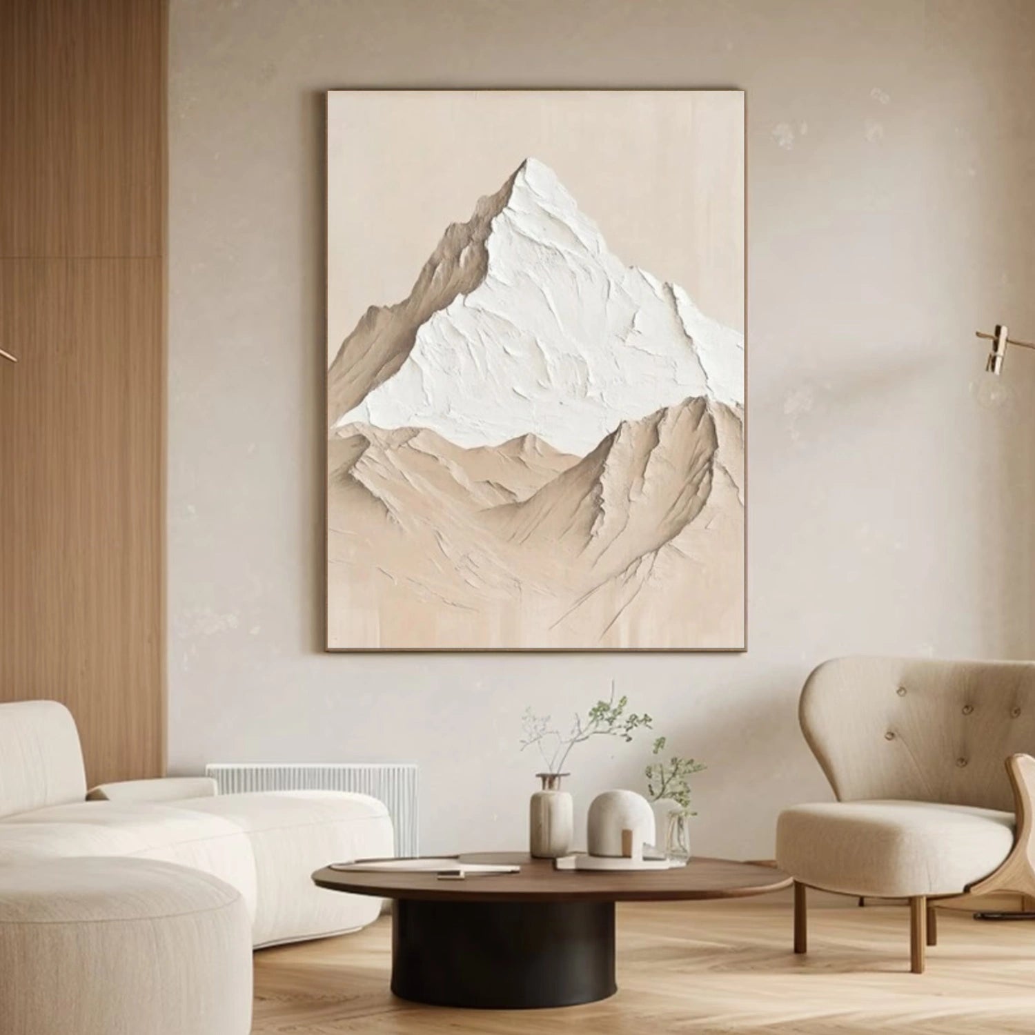 Minimalist Mountain Textured  Canvas Art #WT241