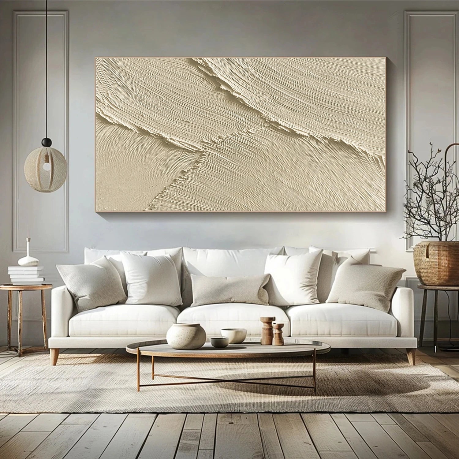 Beige Textured Minimalist Wall Art #WT247