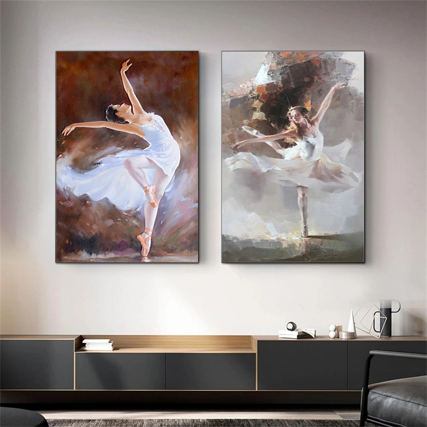 Abstract Portrait Wall Art Set of 2 #WP006