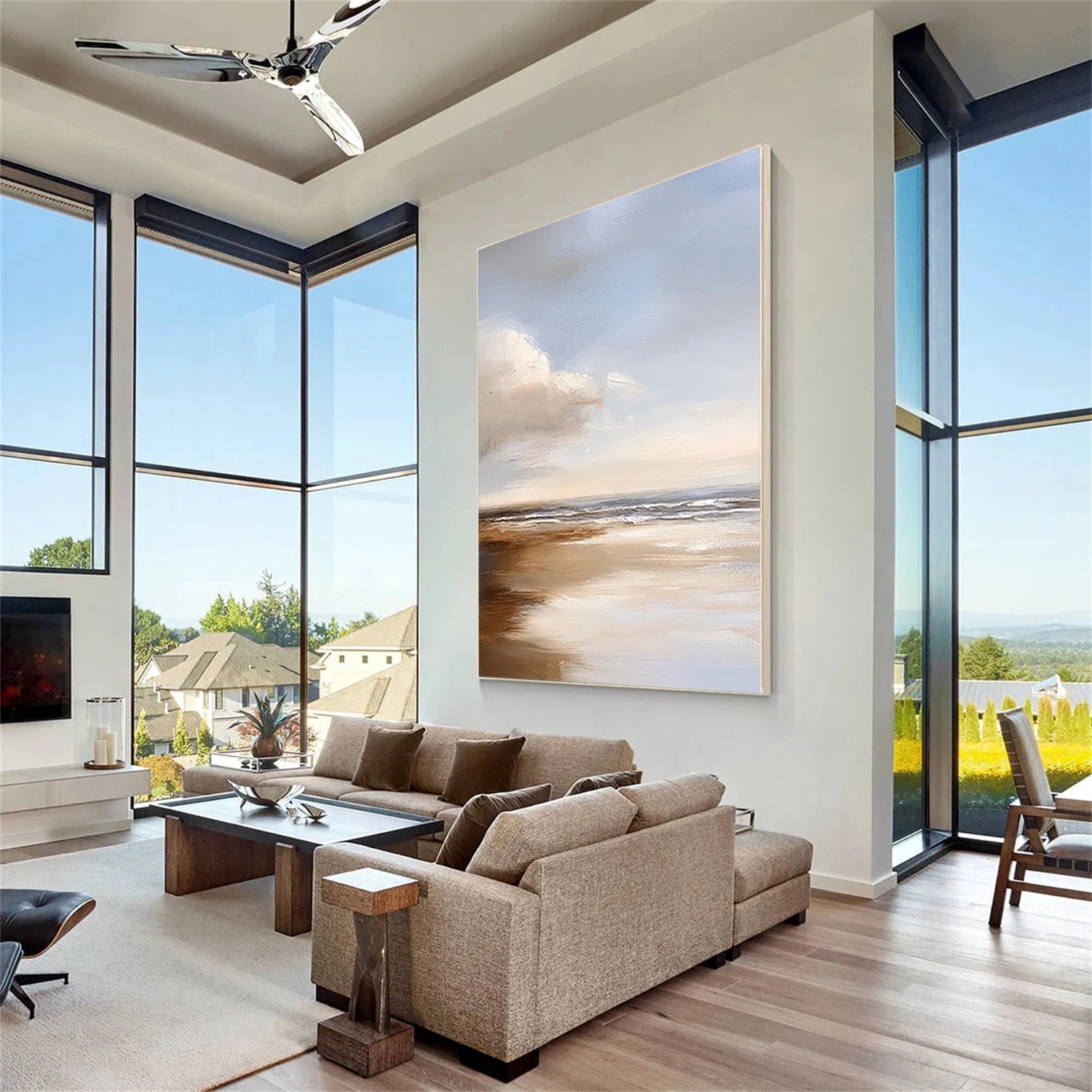 Sky And Ocean Abstract Wall Art #SO308