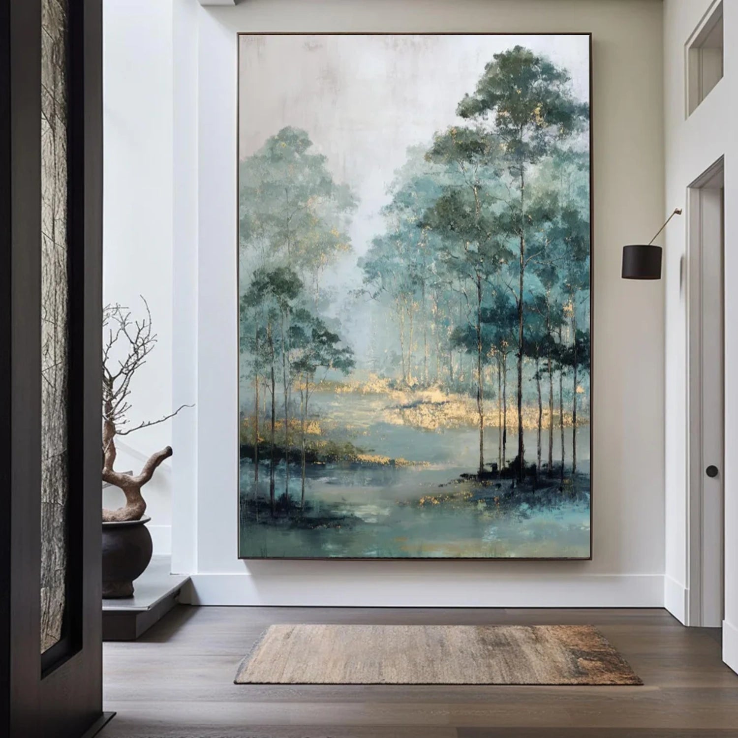 Tree And Flower Abstract Wall Art #TF141