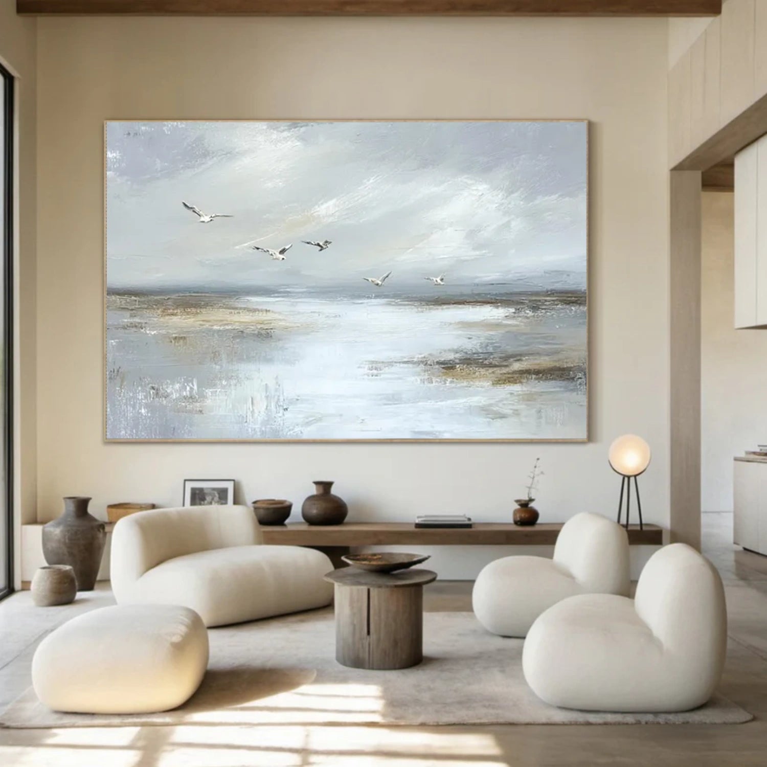 Sky And Ocean Abstract Wall Art #SO385