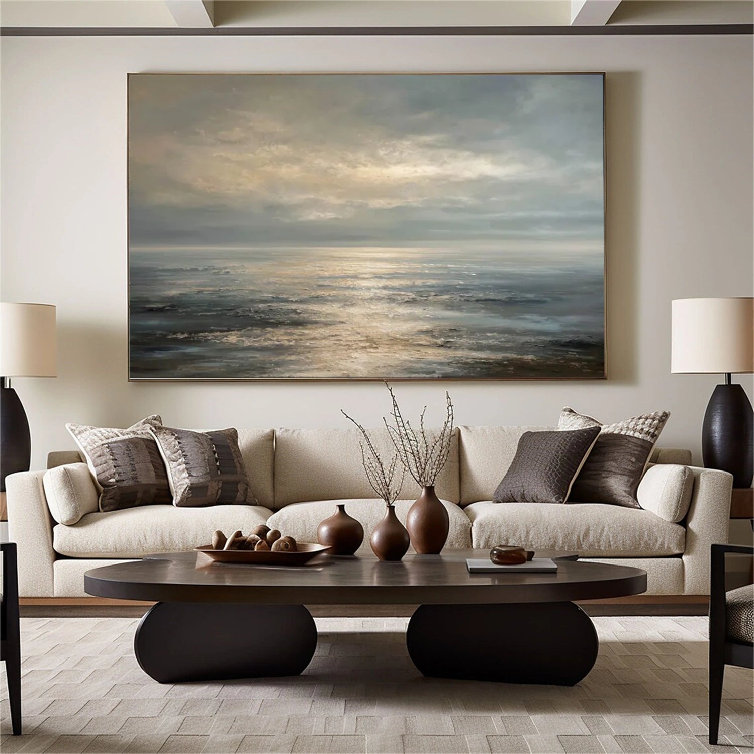 Sky And Ocean Abstract Wall Art #SO346