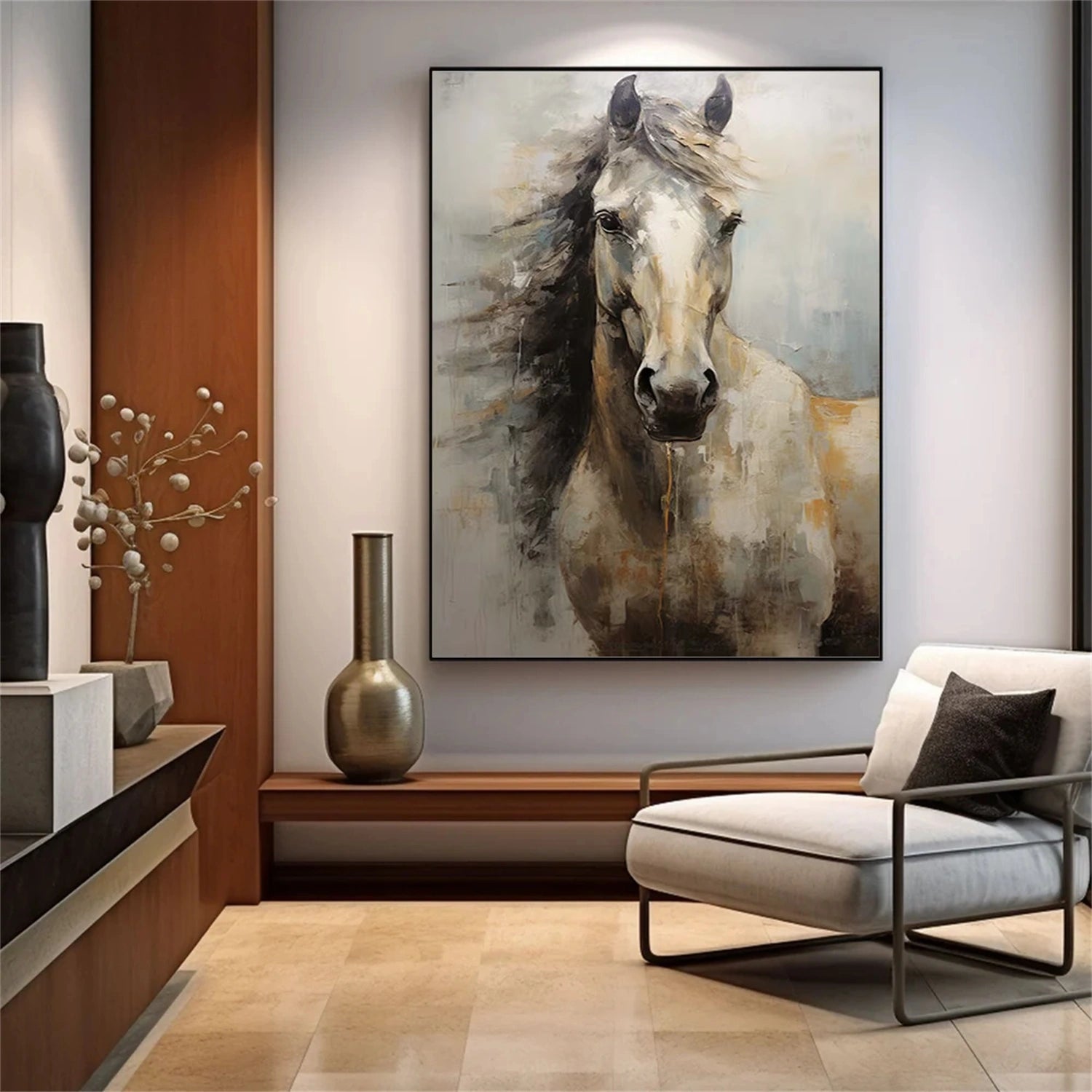 Abstract Animal Art Horse Wall Art #AT033