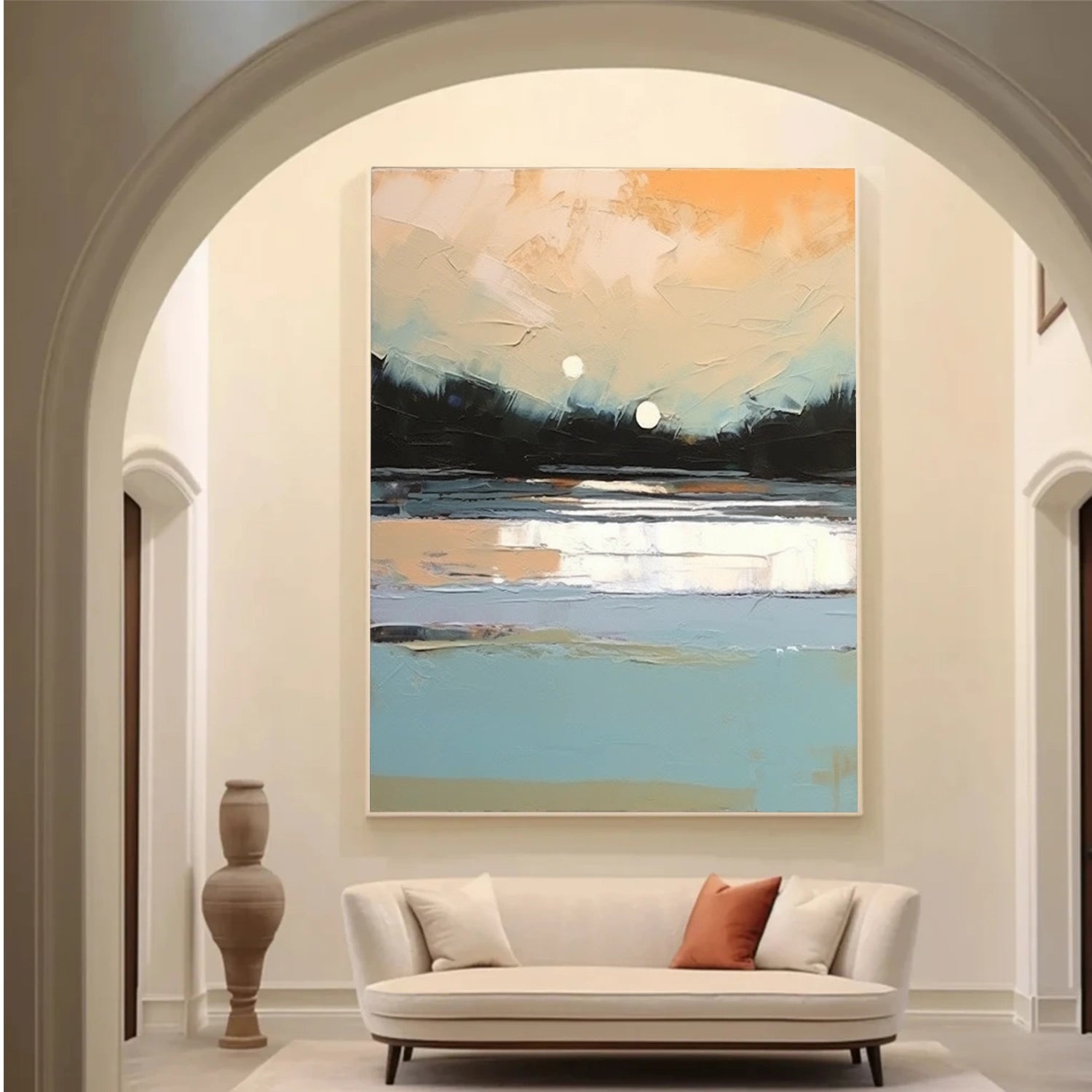 Sky And Ocean Abstract Wall Art #SO276