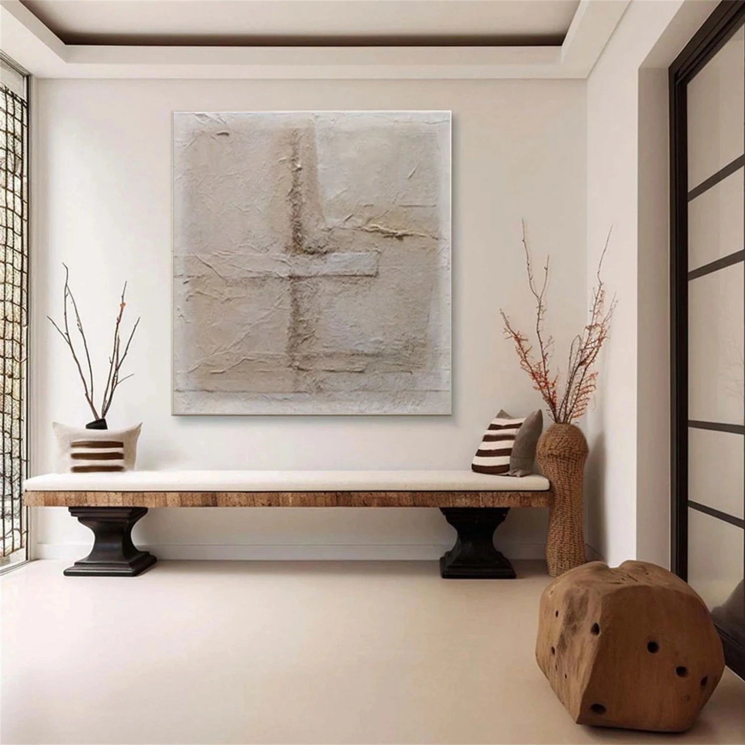 Wabi Sabi Abstract Textured Canvas Art #WA222