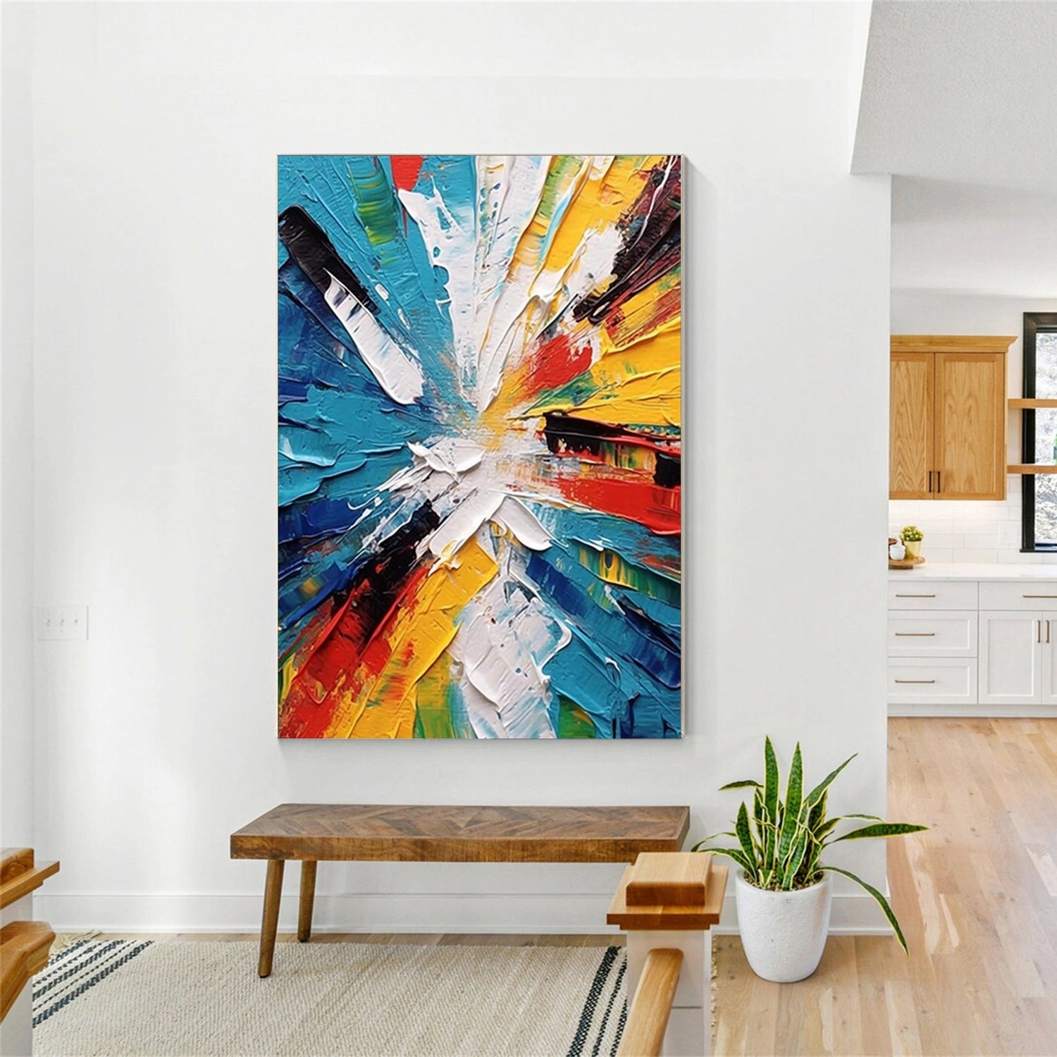 Colorful Abstract Textured Wall Art #AW144