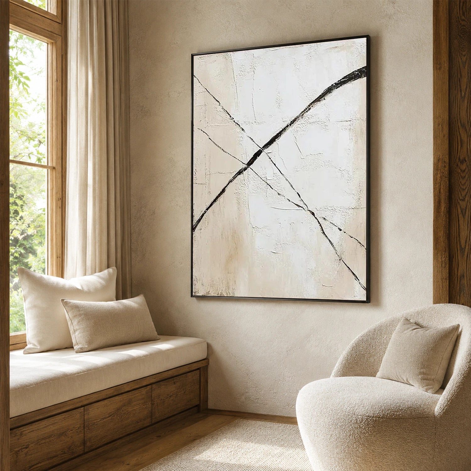 Wabi Sabi Abstract Canvas Art #WA276