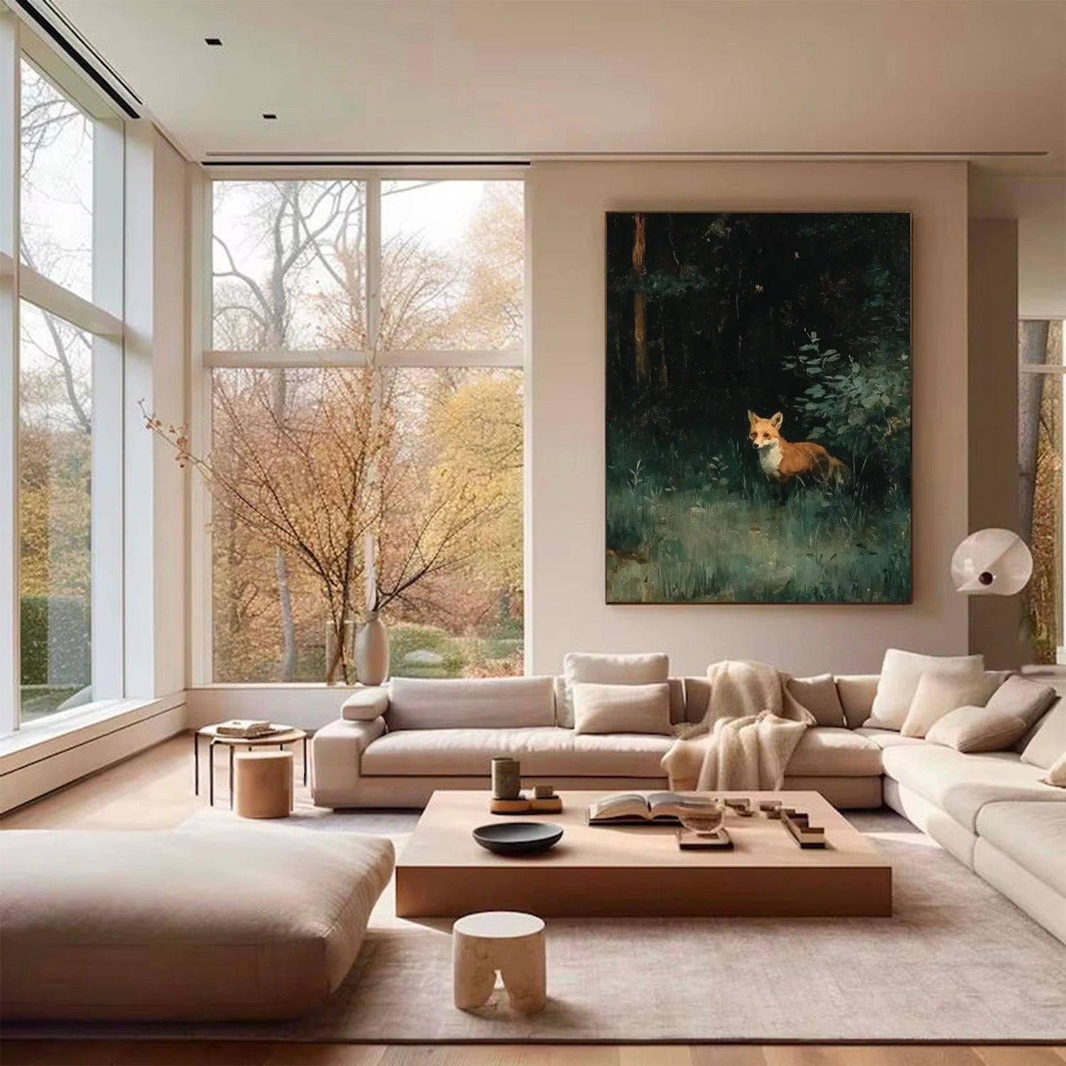 Abstract Animal Art Fox Wall Art #AT080