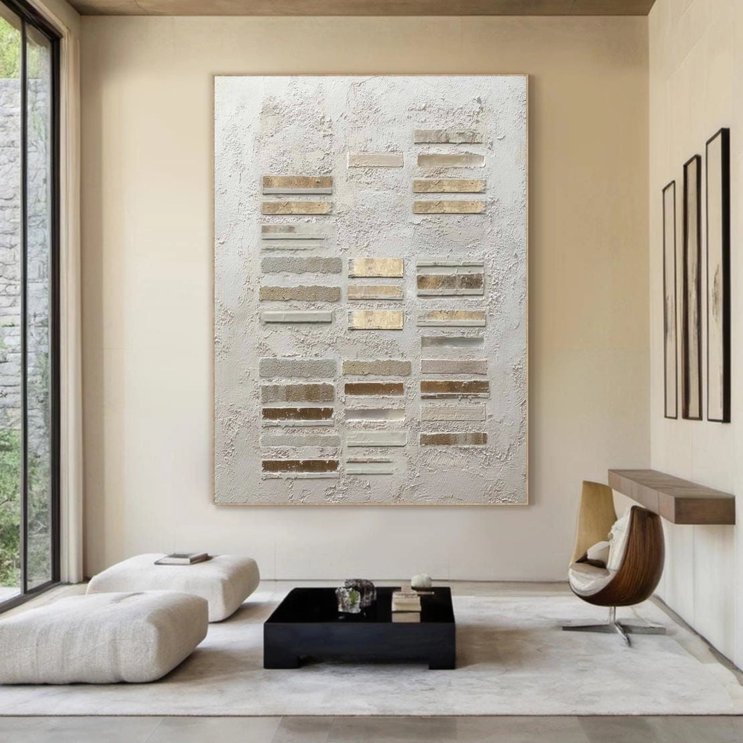 Wabi Sabi Abstract Textured Canvas Art #WA248