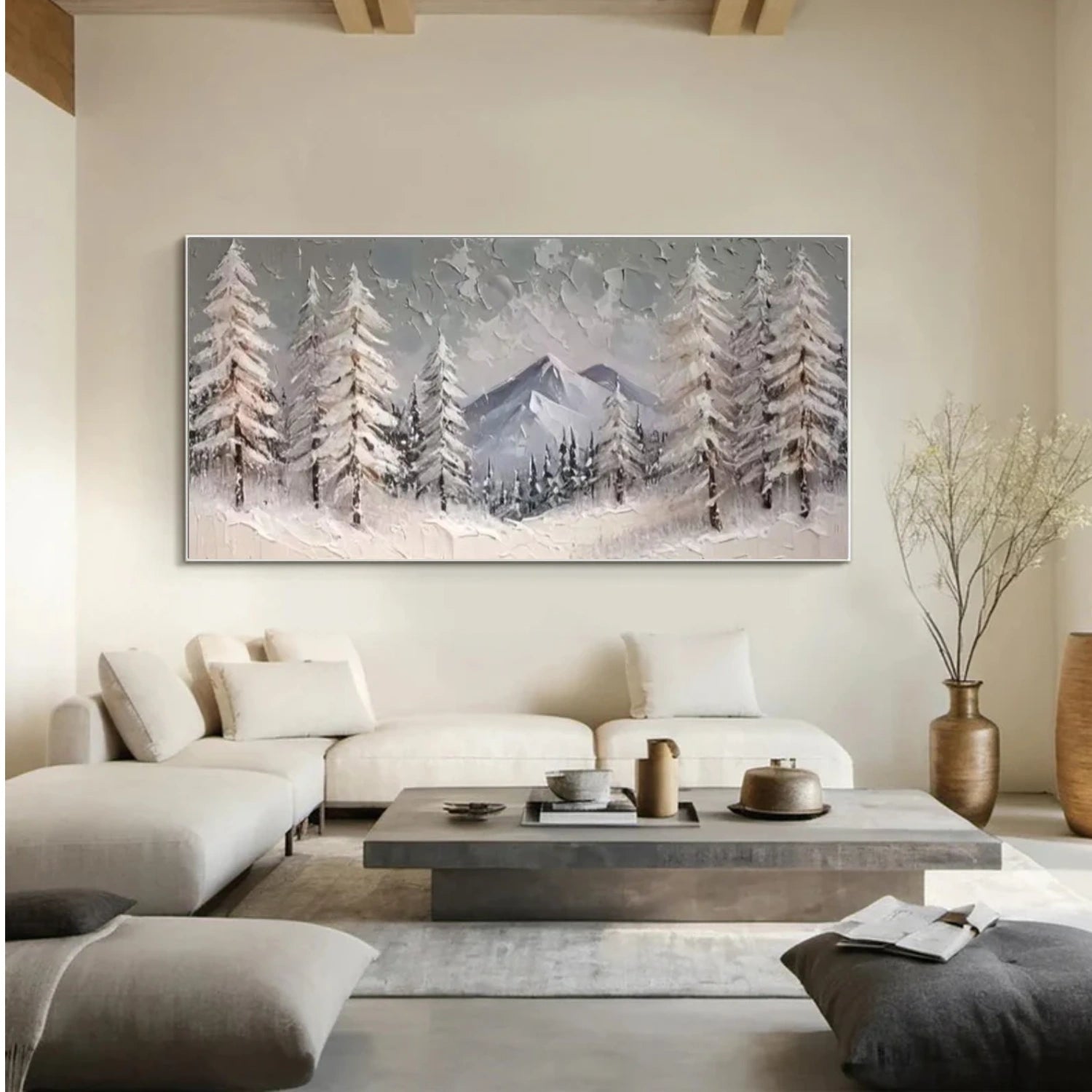 Minimalist Mountain Textured Canvas Art #WT202