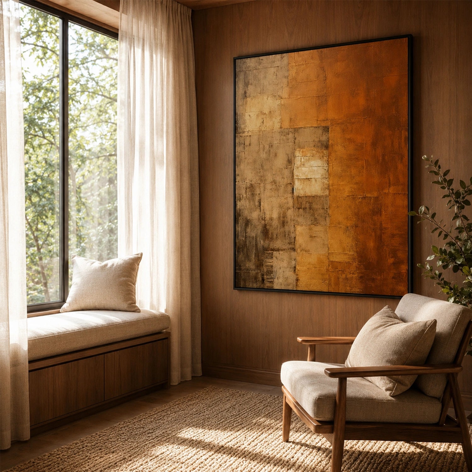 Wabi Sabi Abstract Canvas Art #WA277
