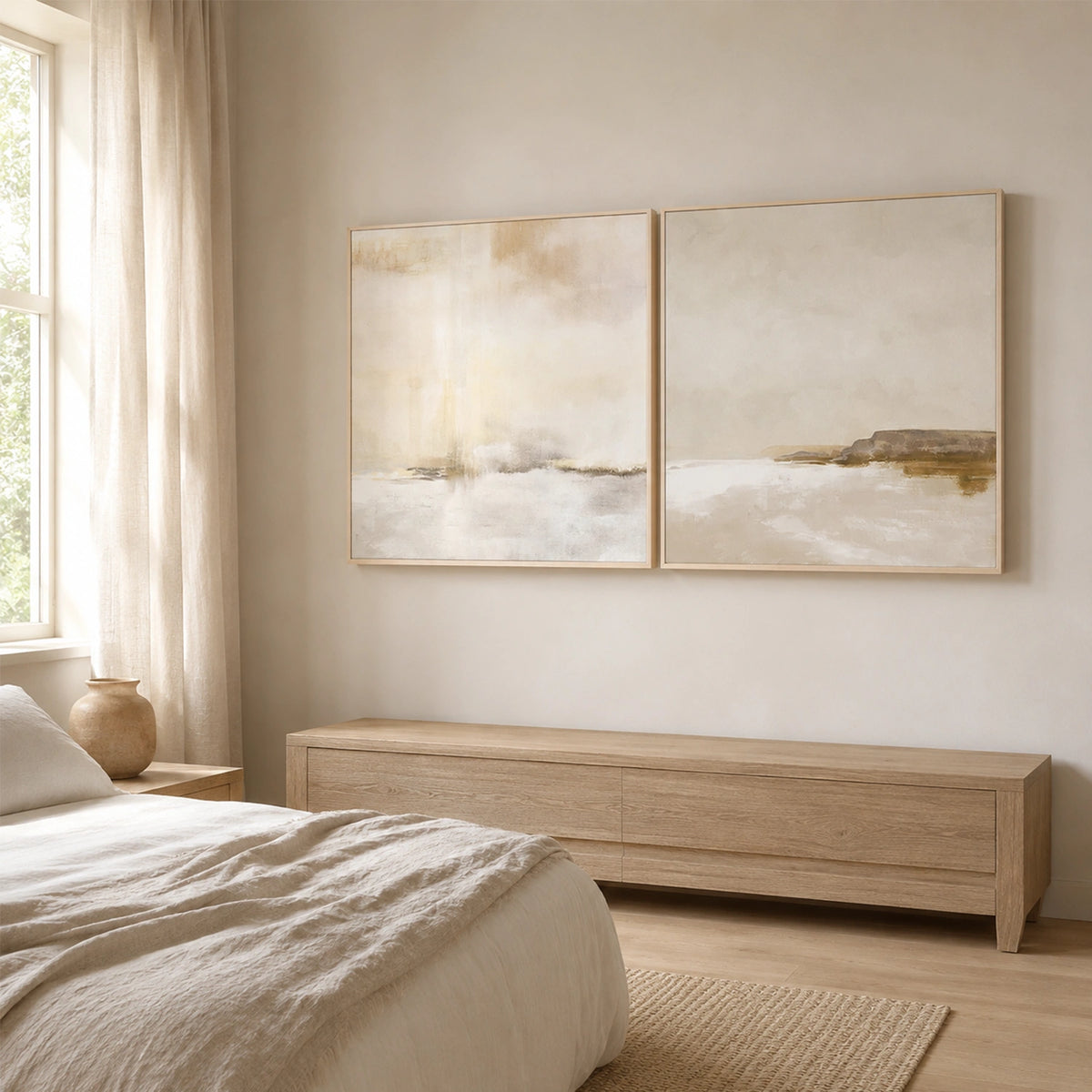 Sky And Ocean Abstract Wall Art Set of 2 #SO445