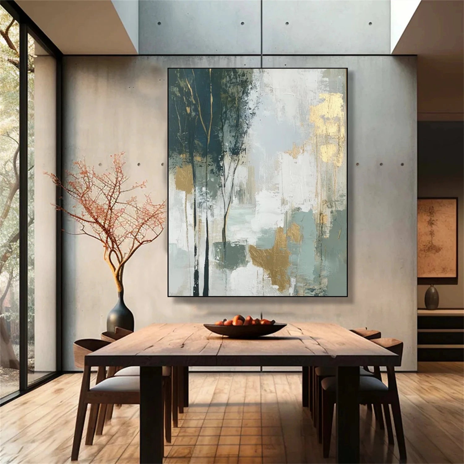 Tree And Flower Abstract Wall Art #TF135