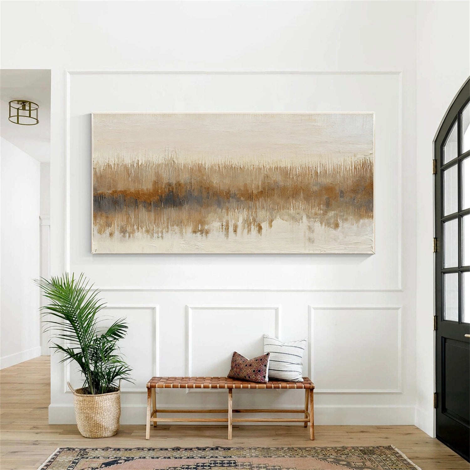 Beige and Brown Abstract Wall Art #AW194