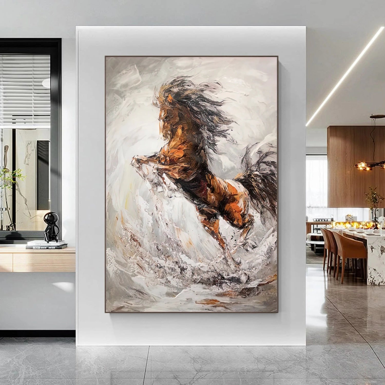 Abstract Animal Art Horse Wall Art #AT046