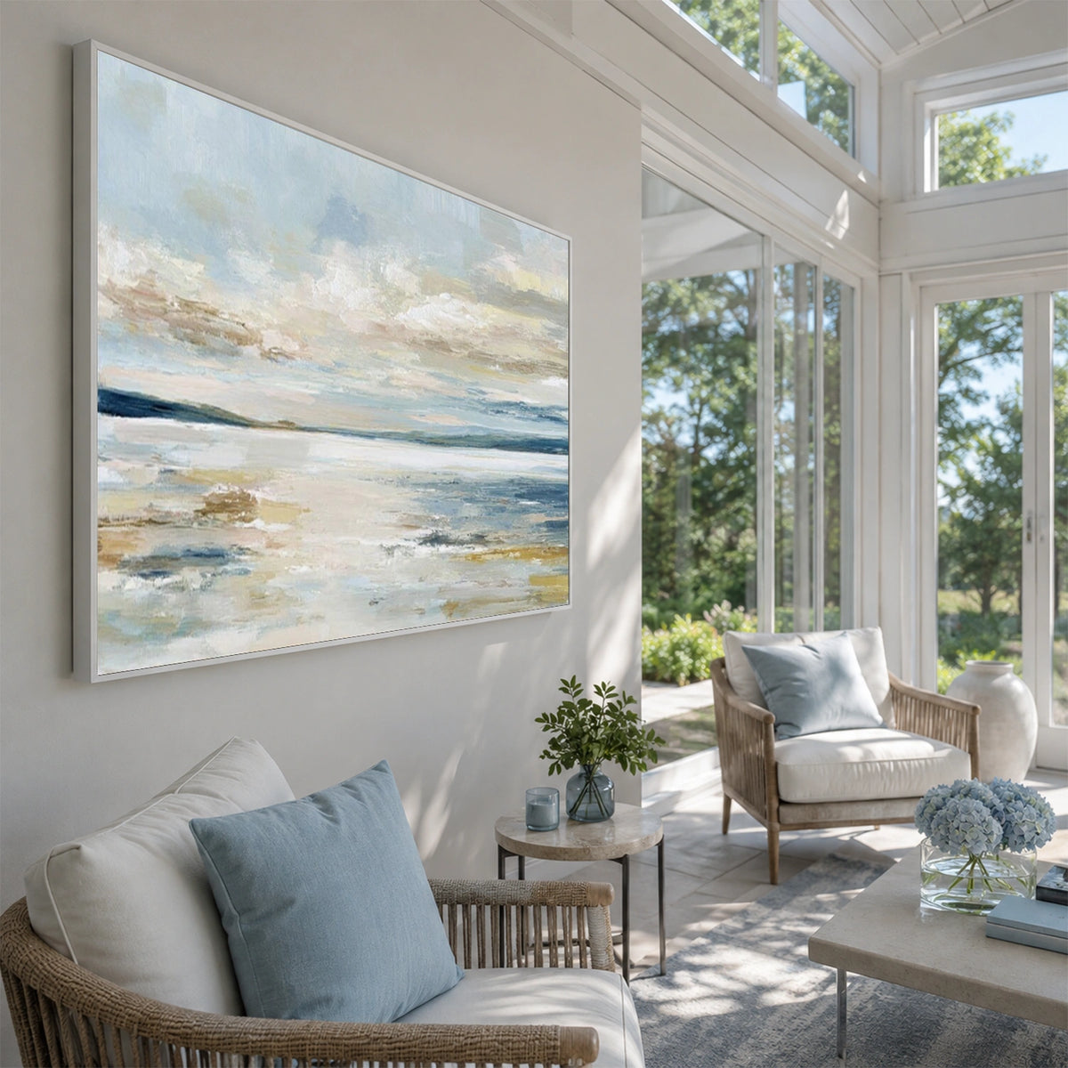 Sky And Ocean Abstract Wall Art #SO460