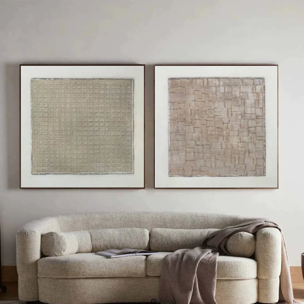 Wabi Sabi Abstract Textured Canvas Art Set 2 #WA205