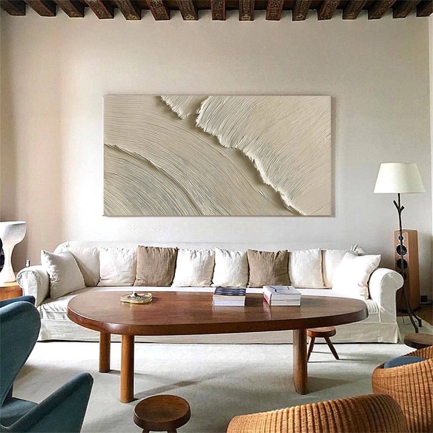 Beige Textured Minimalist Wall Art #WT246