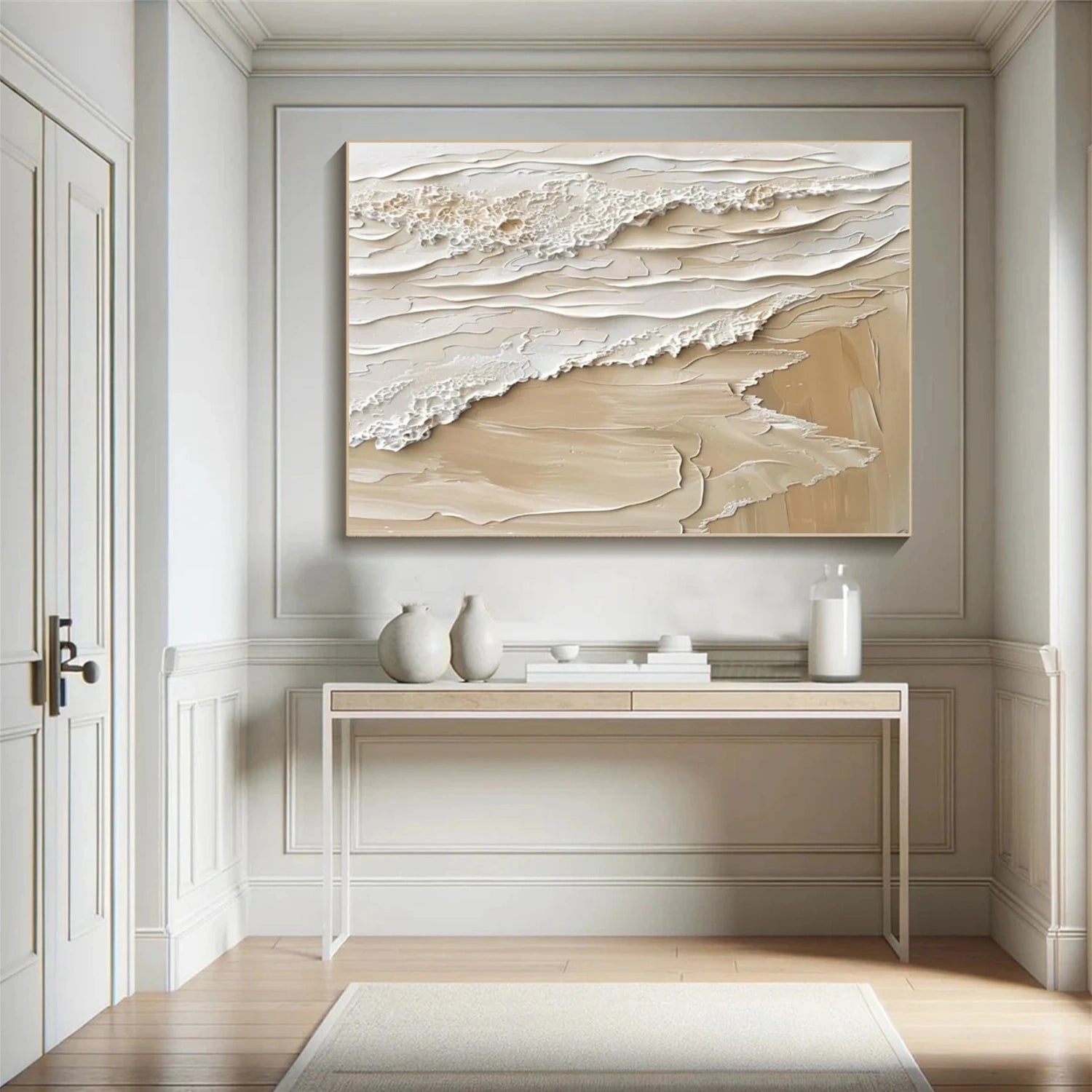 Sky And Ocean Abstract Textured Wall Art #SO315