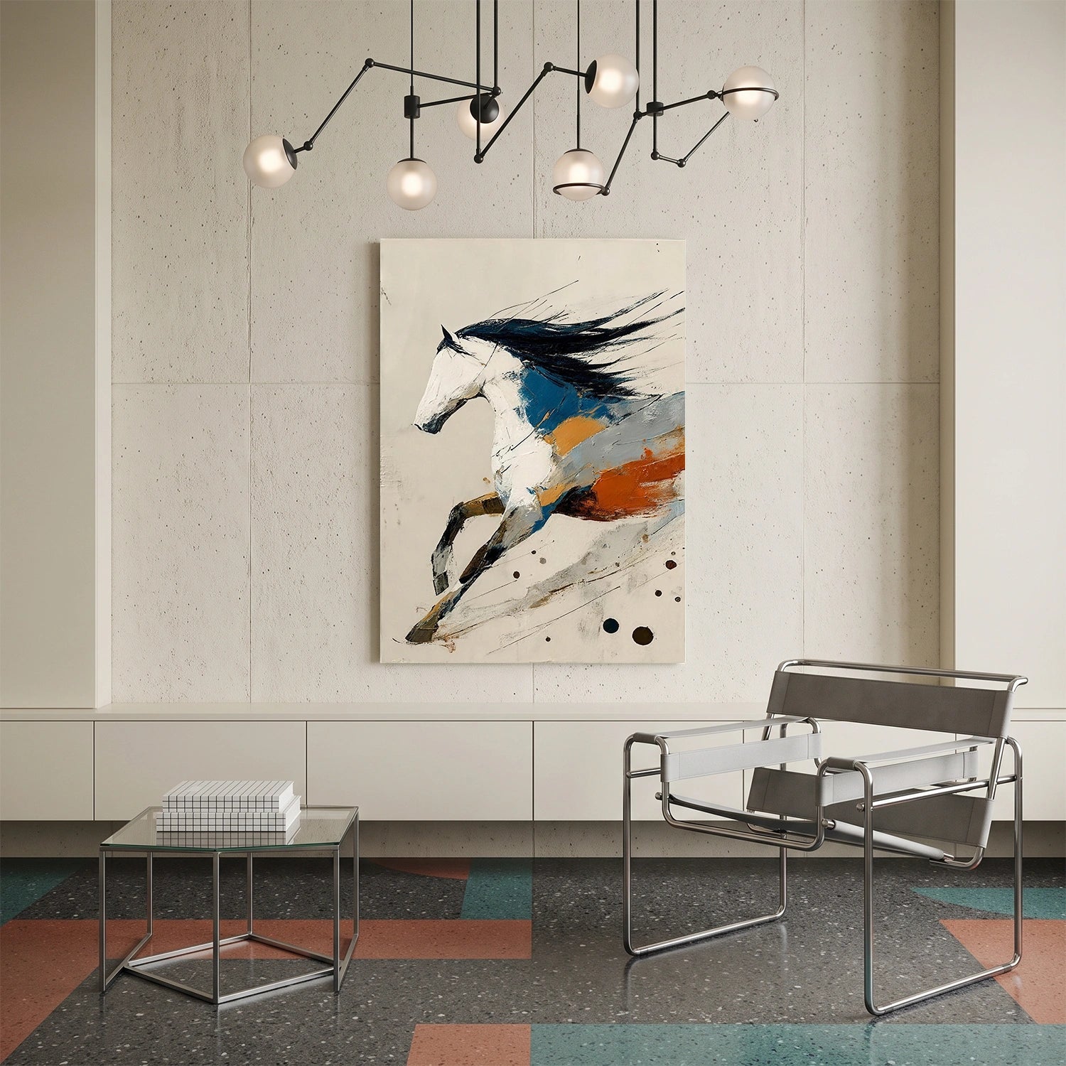 Abstract Animal Art Horse Wall Art #AT088