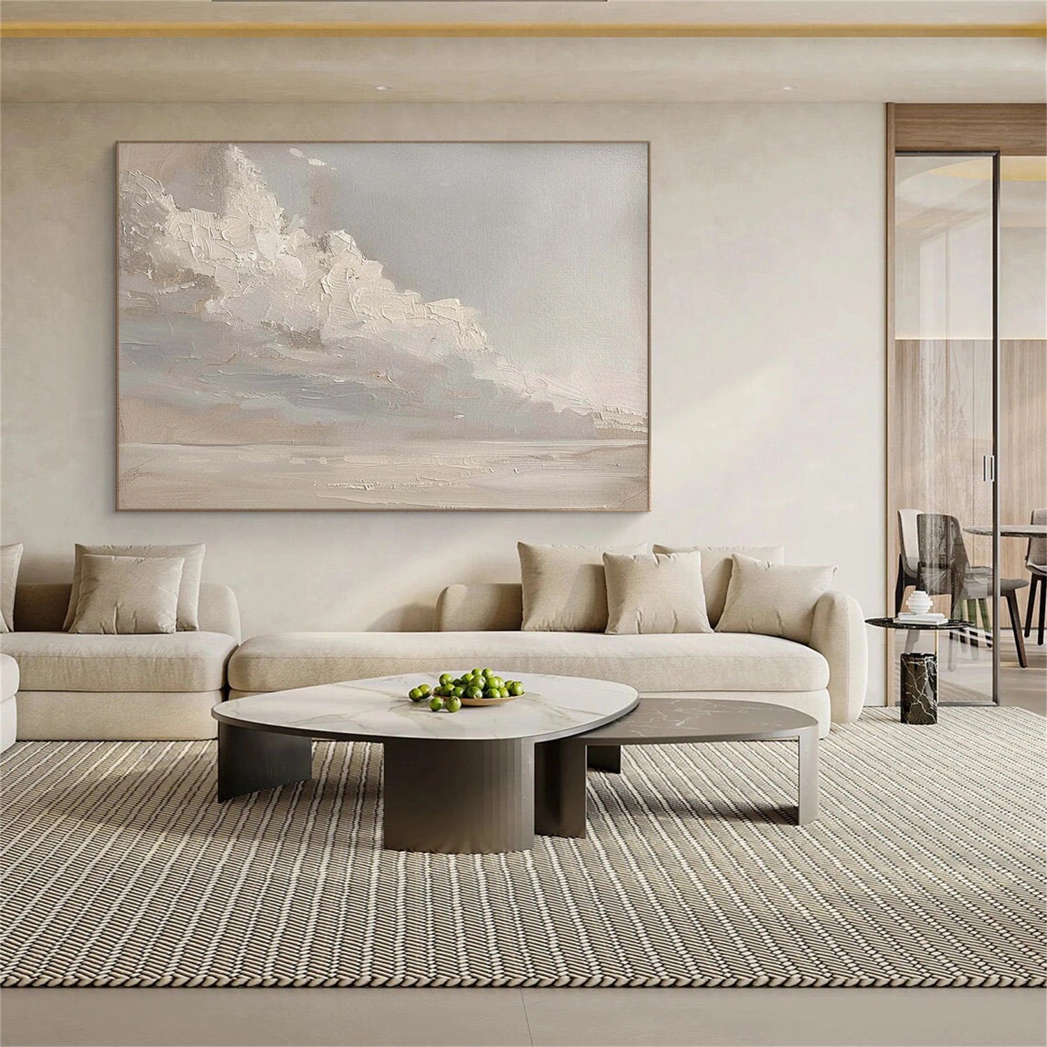 Sky And Ocean Abstract Wall Art #SO400