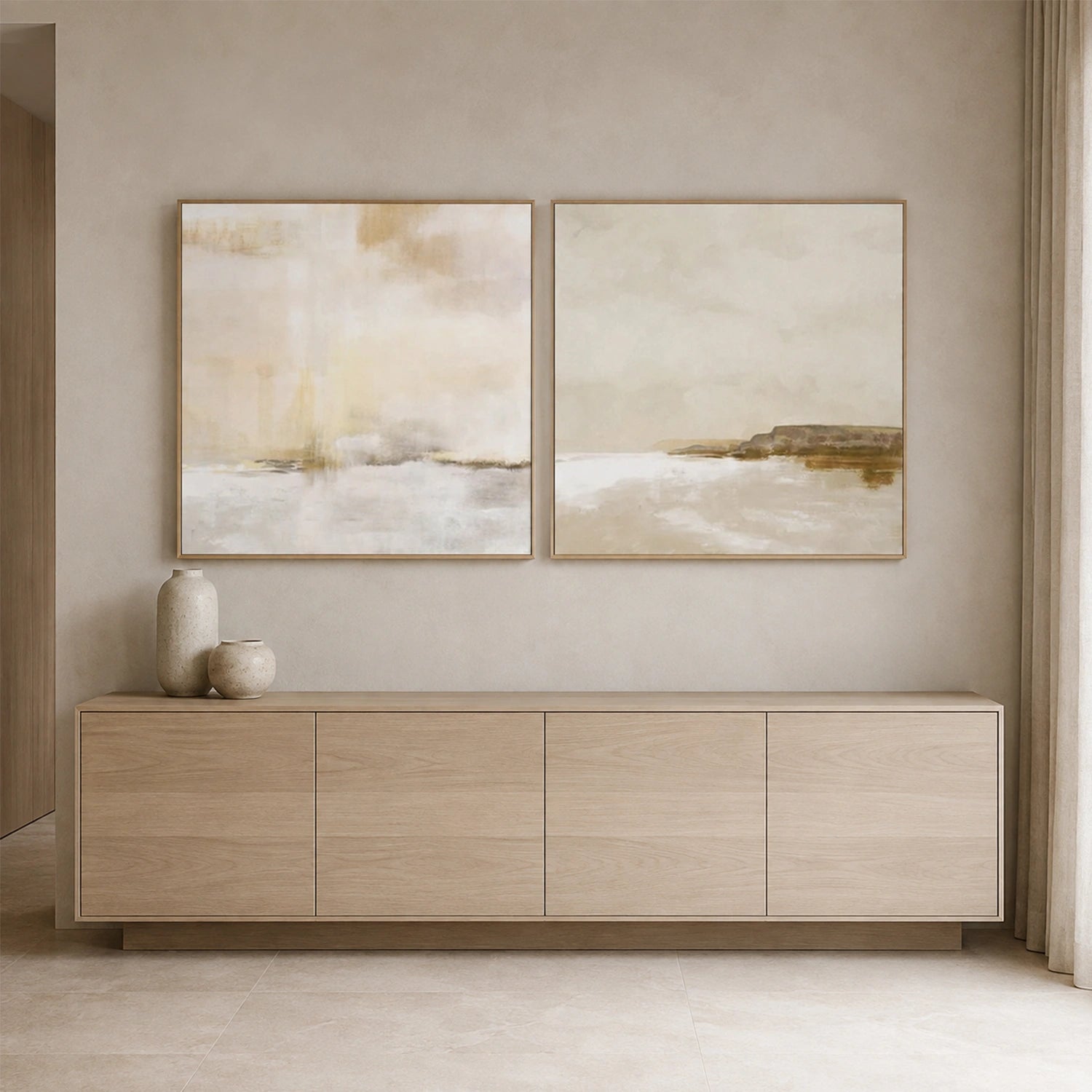 Sky And Ocean Abstract Wall Art Set of 2 #SO445