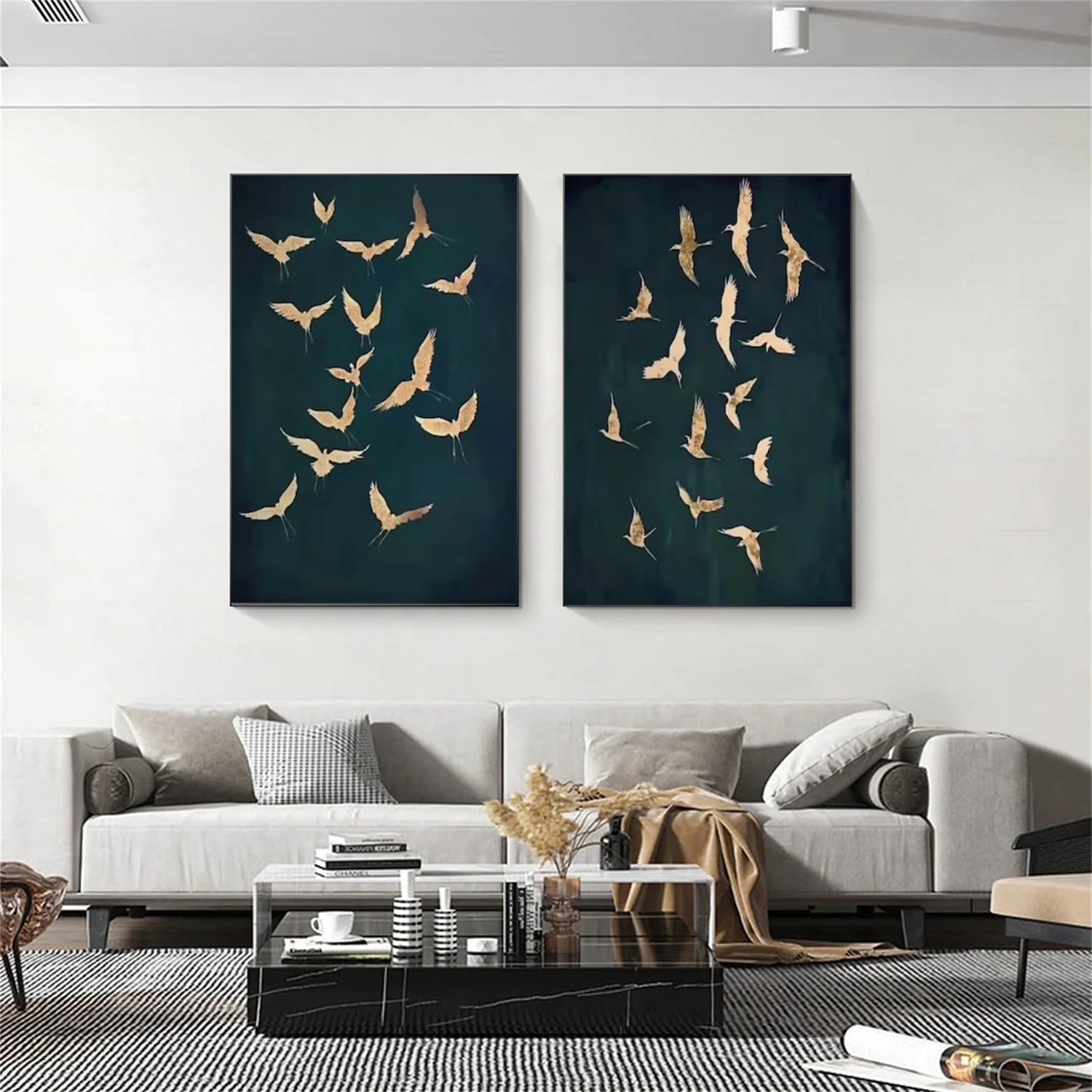 Abstract Animal Art Bird Wall Art Set of 2 #AT075