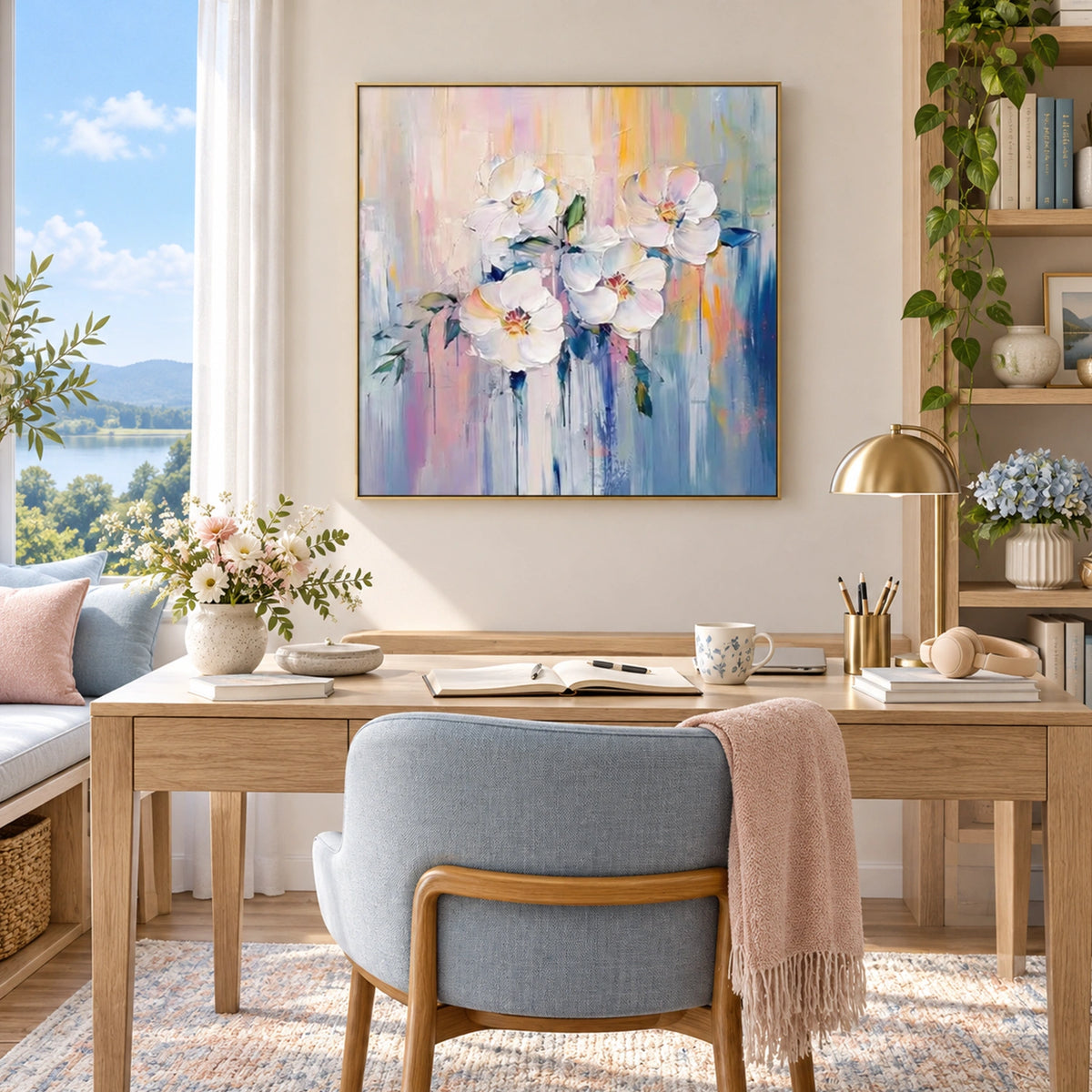 Tree And Flower Abstract Wall Art #TF237