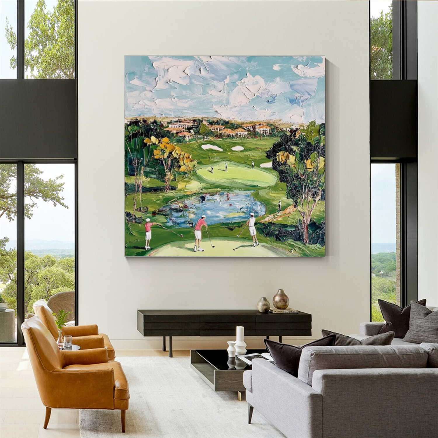 Golf Sport Textured Wall Art #BA014