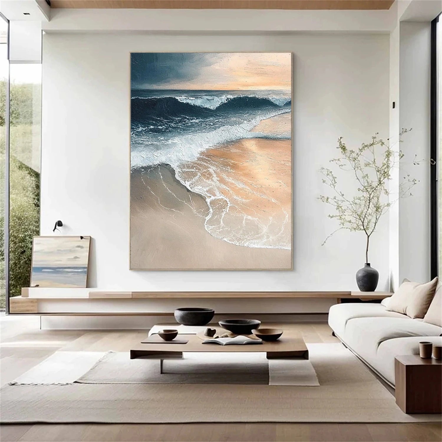 Sky And Ocean Abstract Wall Art #SO398
