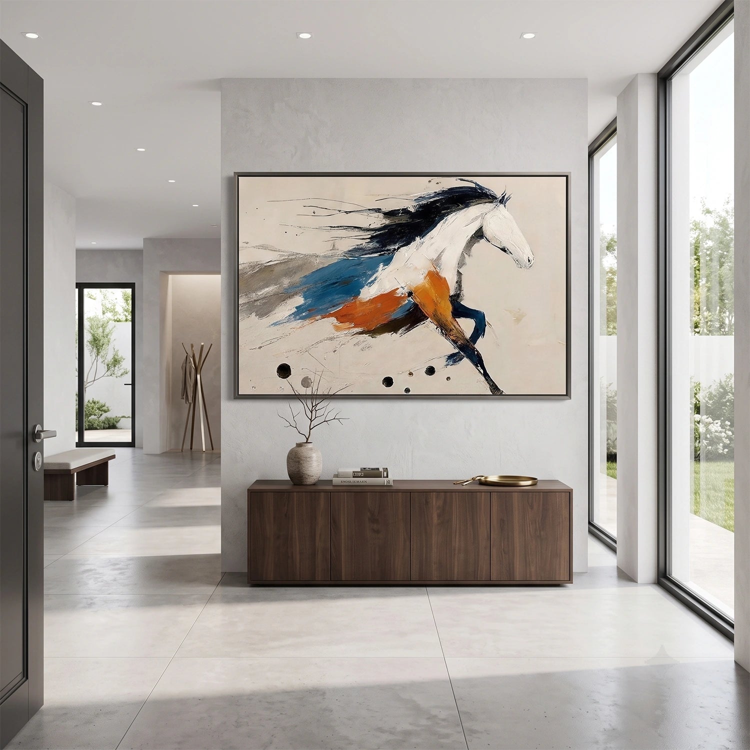 Abstract Animal Art Horse Wall Art #AT085