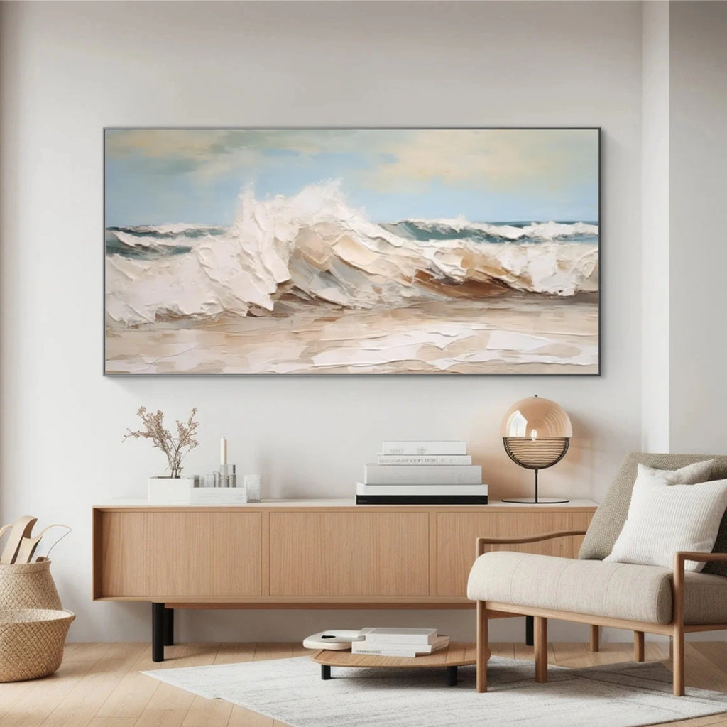 Sky Ocean Abstract Textured Wall Art #SO264
