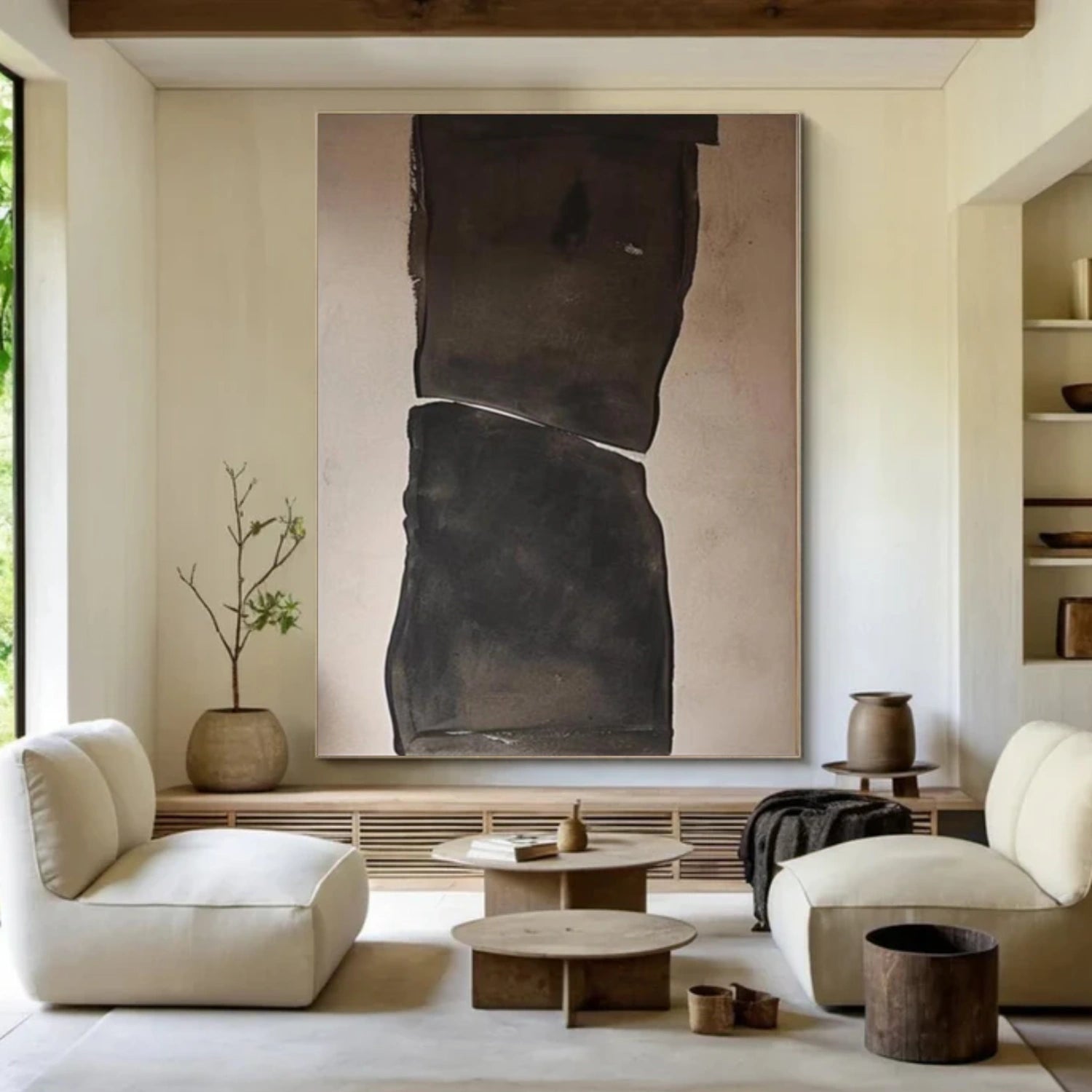 Wabi Sabi Abstract Canvas Art #WA255