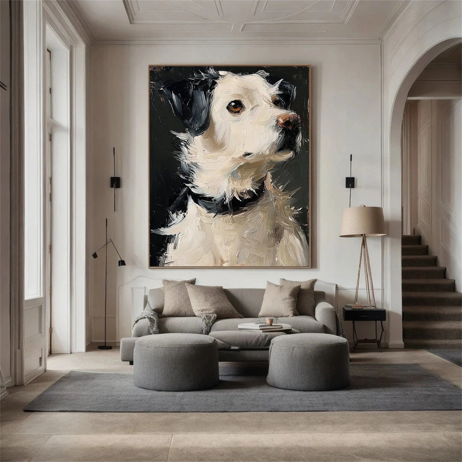 Abstract Animal Art Dog Wall Art #AT081