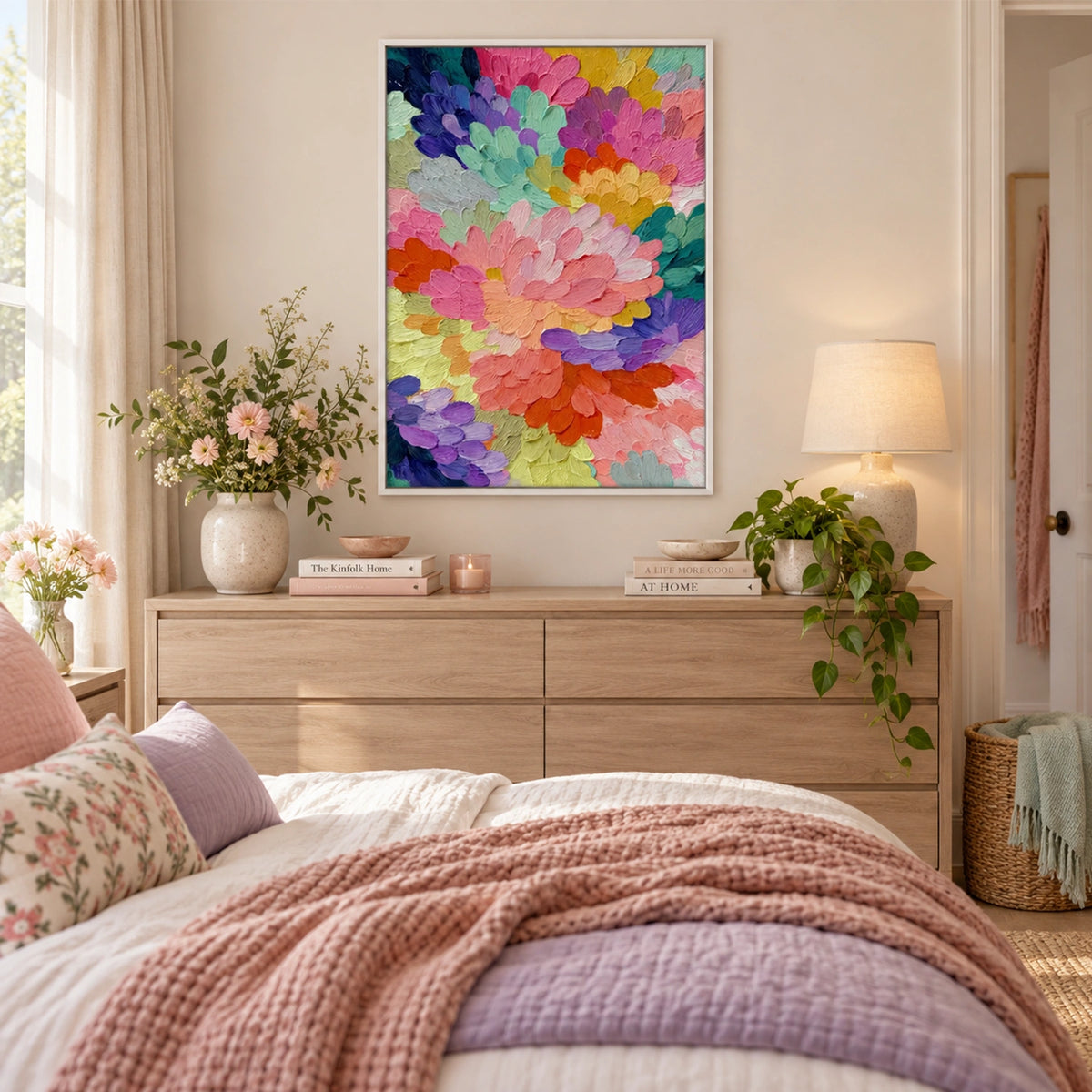 Tree And Flower Abstract Wall Art #TF222