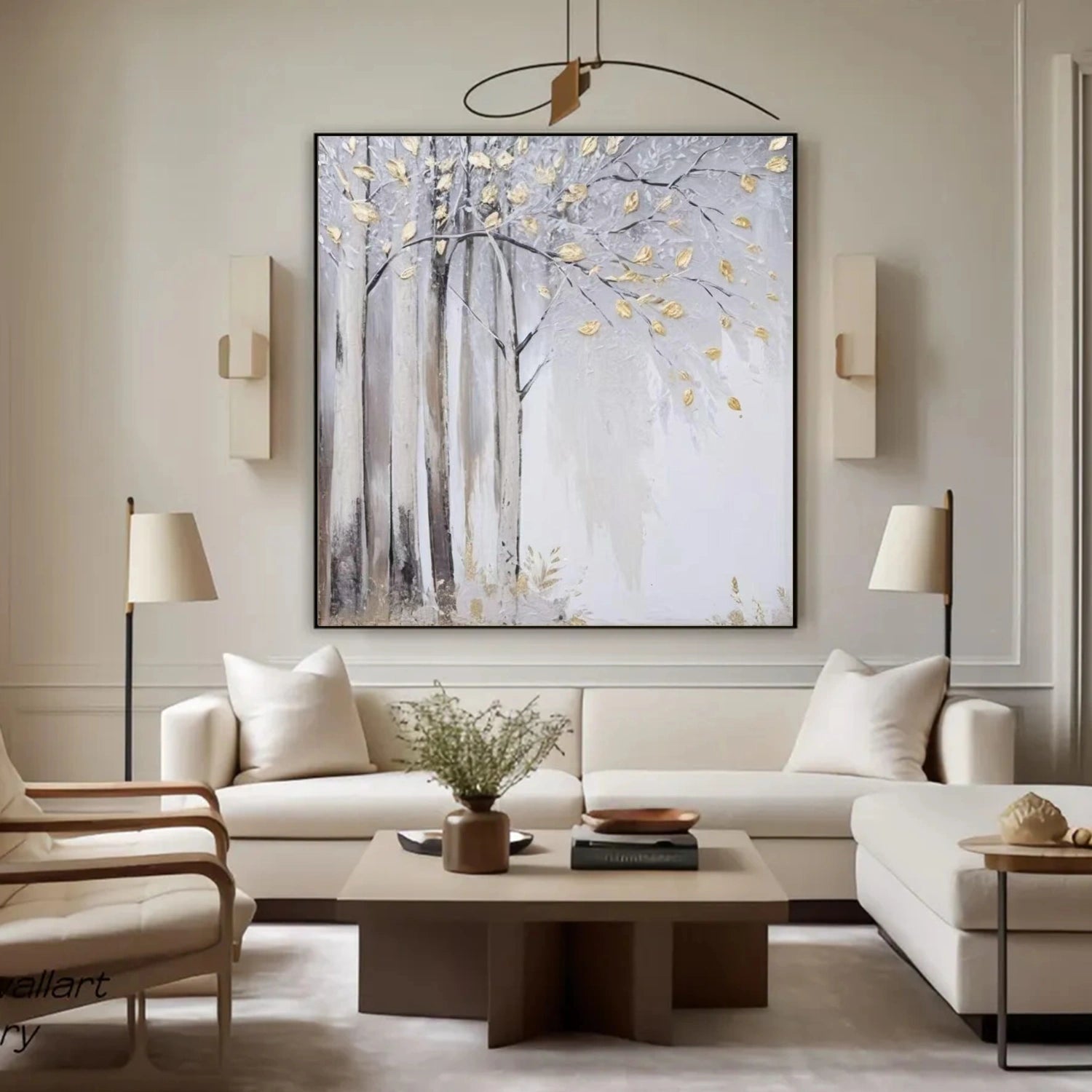 Tree And Flower Abstract Wall Art #TF174