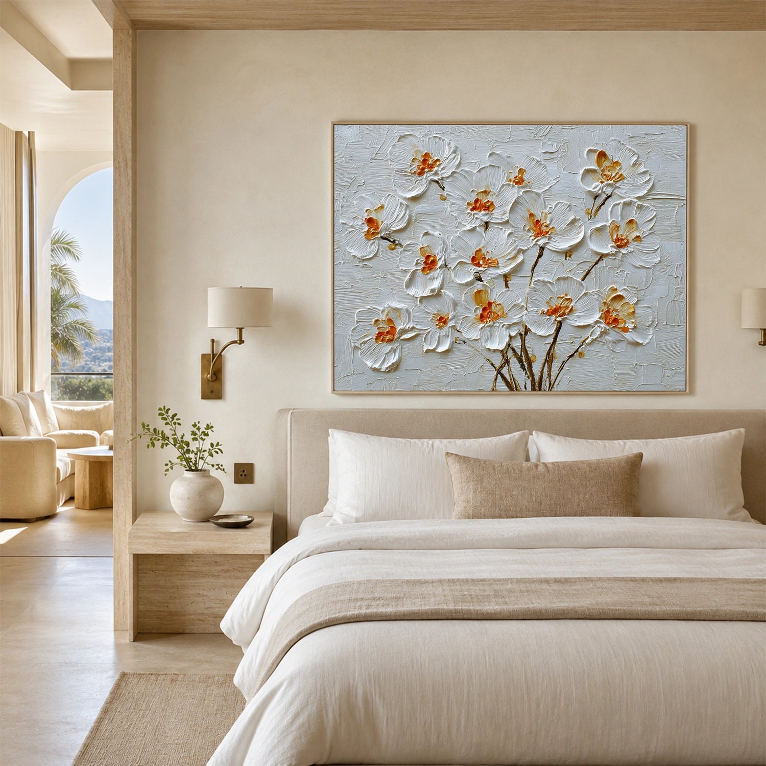 Flower Abstract Textured Wall Art #TF217