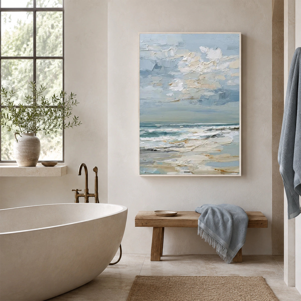 Sky And Ocean Abstract Wall Art #SO450