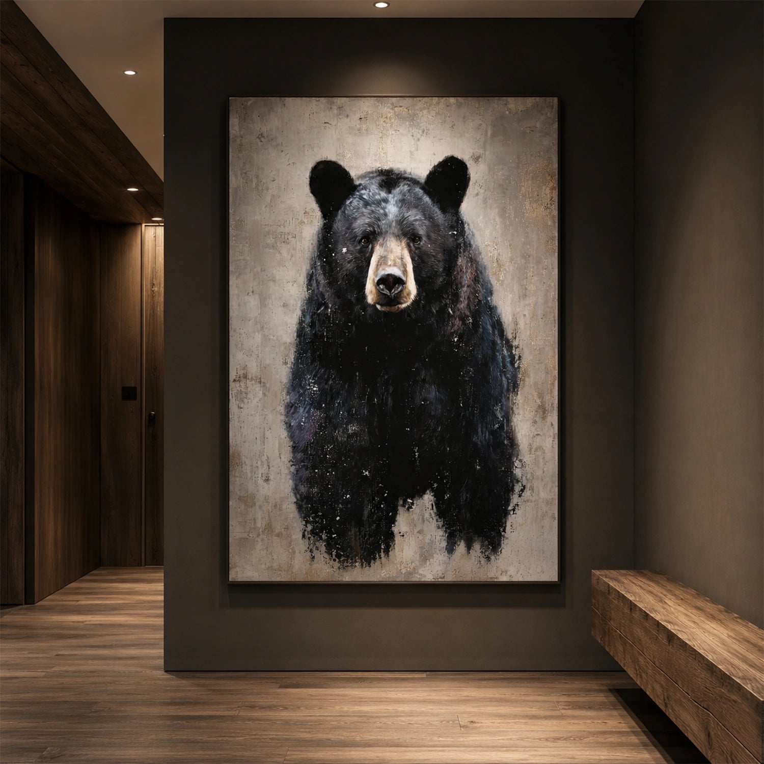 Abstract Animal Art Bear Wall Art #AT092