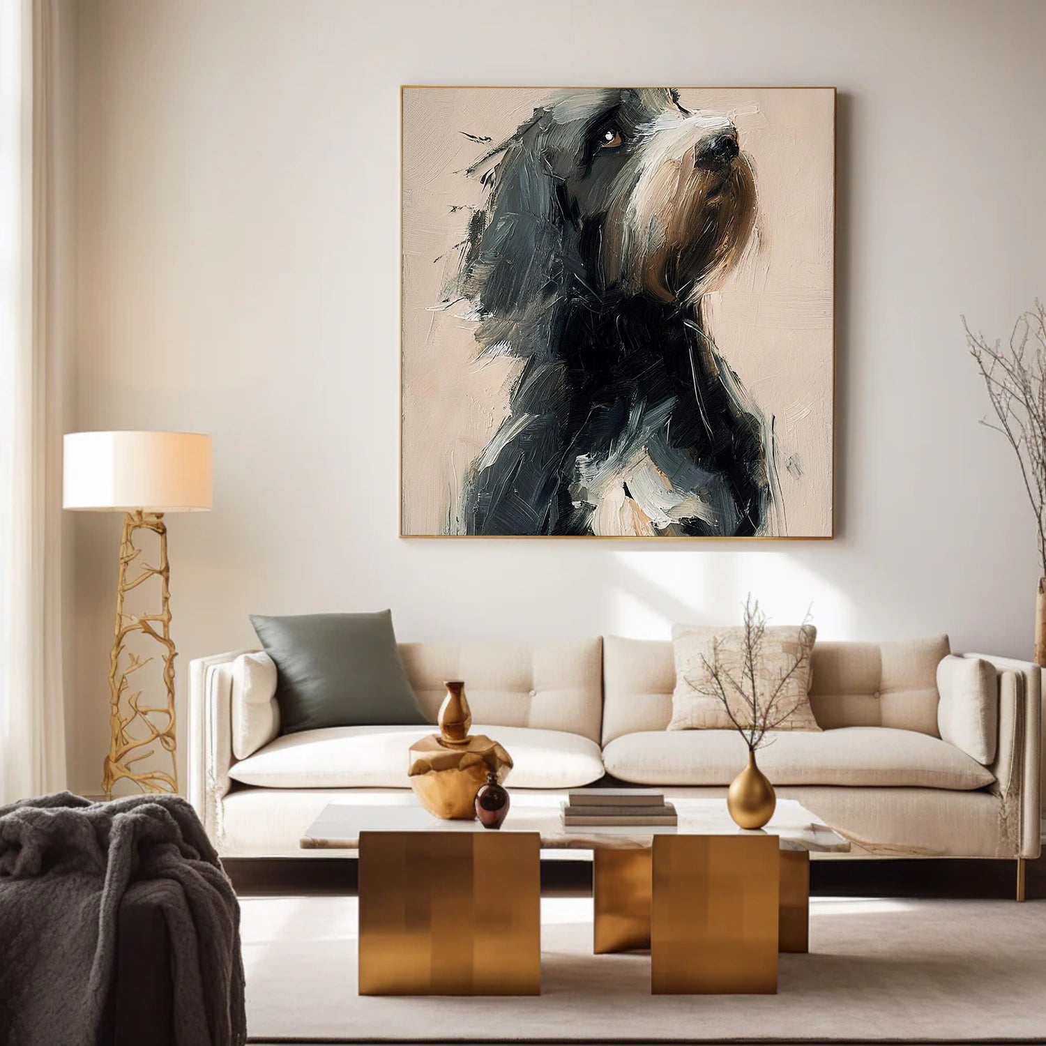 Abstract Animal Art Dog Wall Art #AT082